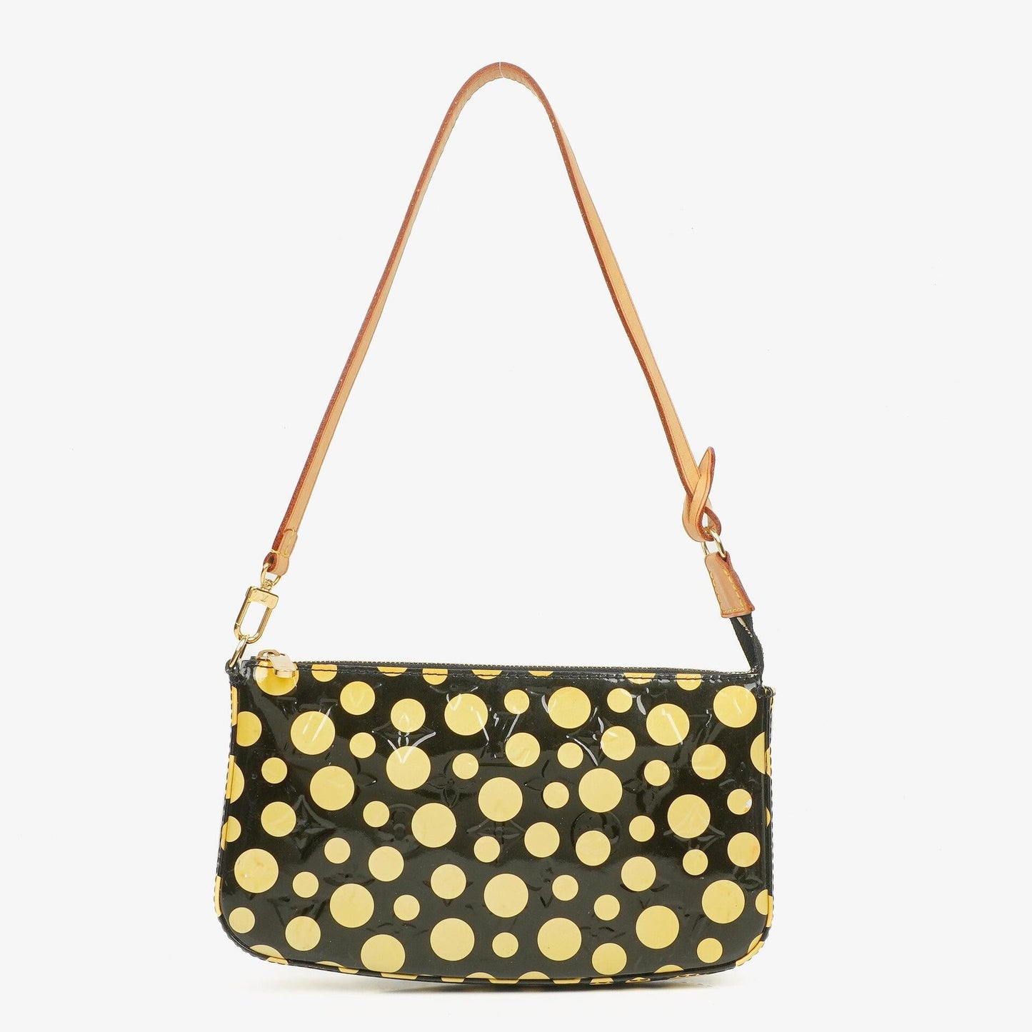 Louis Vuitton Yayoi Kusama Infinity Dots Black/Yellow Vernis Pochette Accessoires