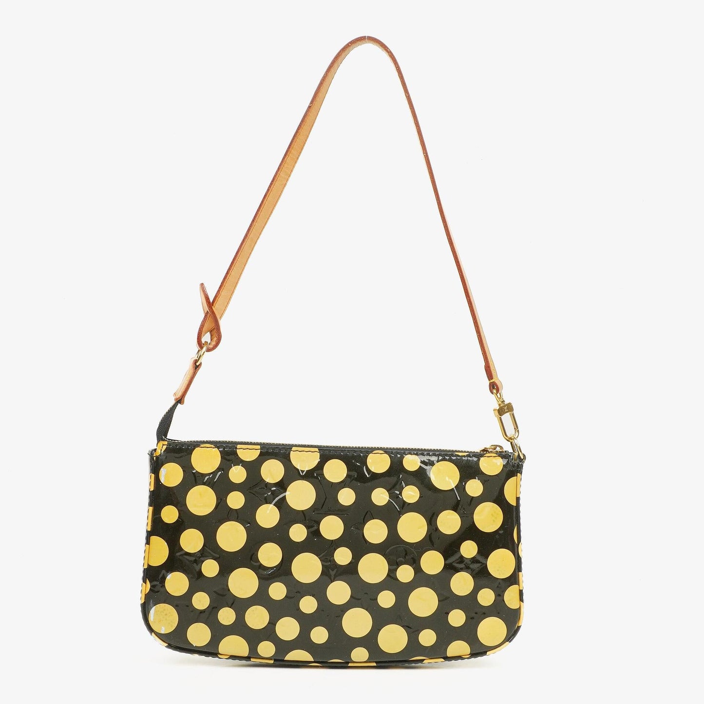 Louis Vuitton Yayoi Kusama Infinity Dots Black/Yellow Vernis Pochette Accessoires