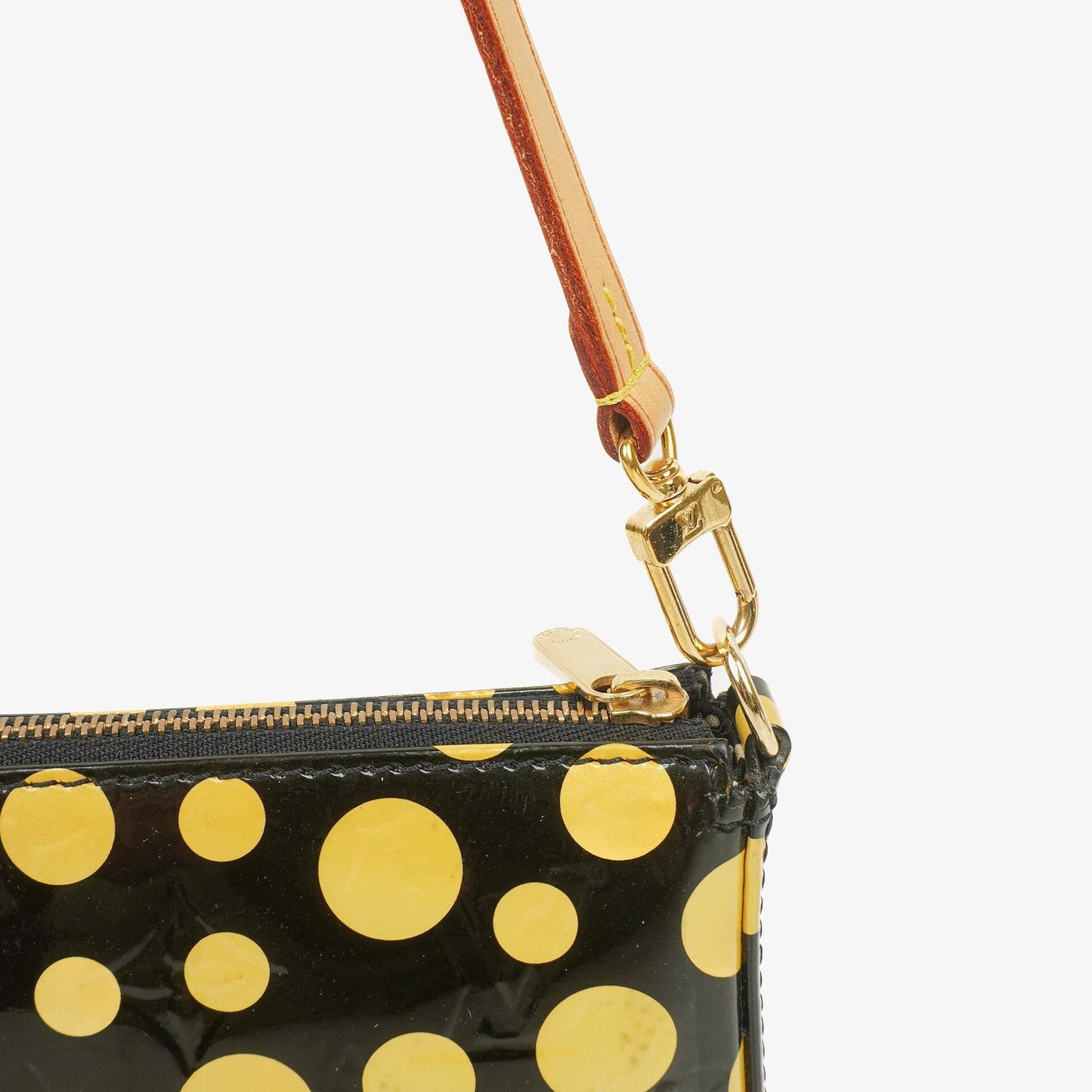 Louis Vuitton Yayoi Kusama Infinity Dots Black/Yellow Vernis Pochette Accessoires