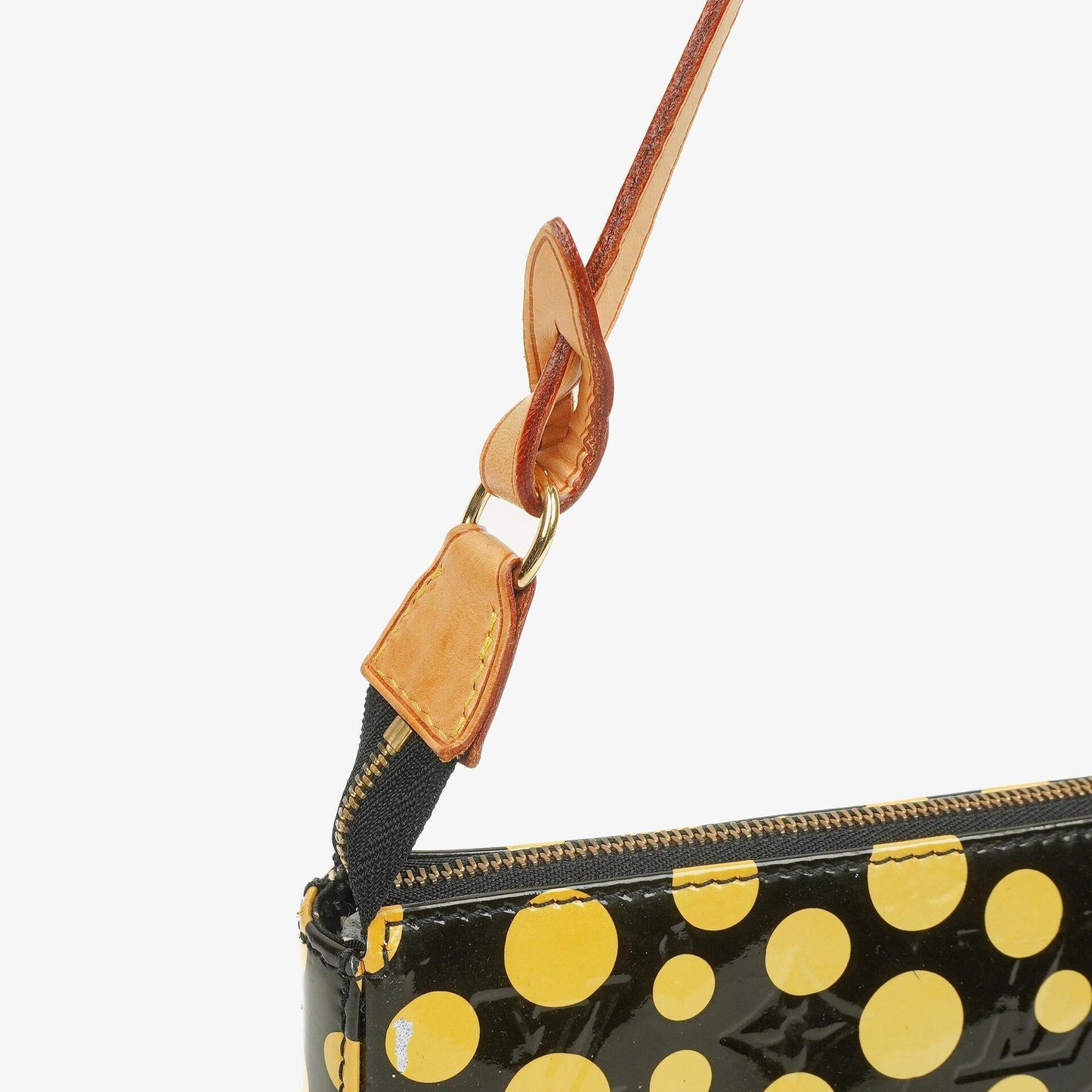 Louis Vuitton Yayoi Kusama Infinity Dots Black/Yellow Vernis Pochette Accessoires