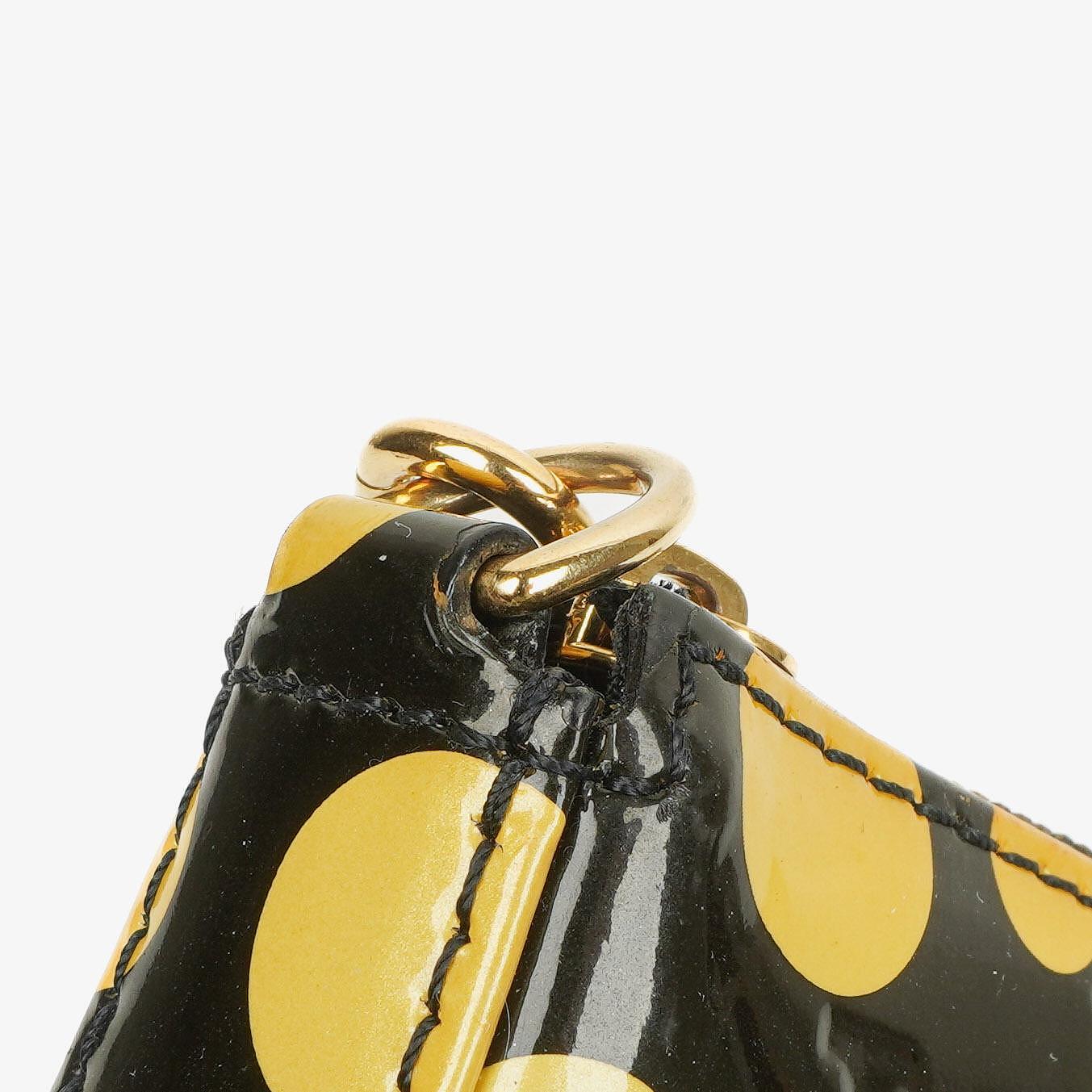 Louis Vuitton Yayoi Kusama Infinity Dots Black/Yellow Vernis Pochette Accessoires