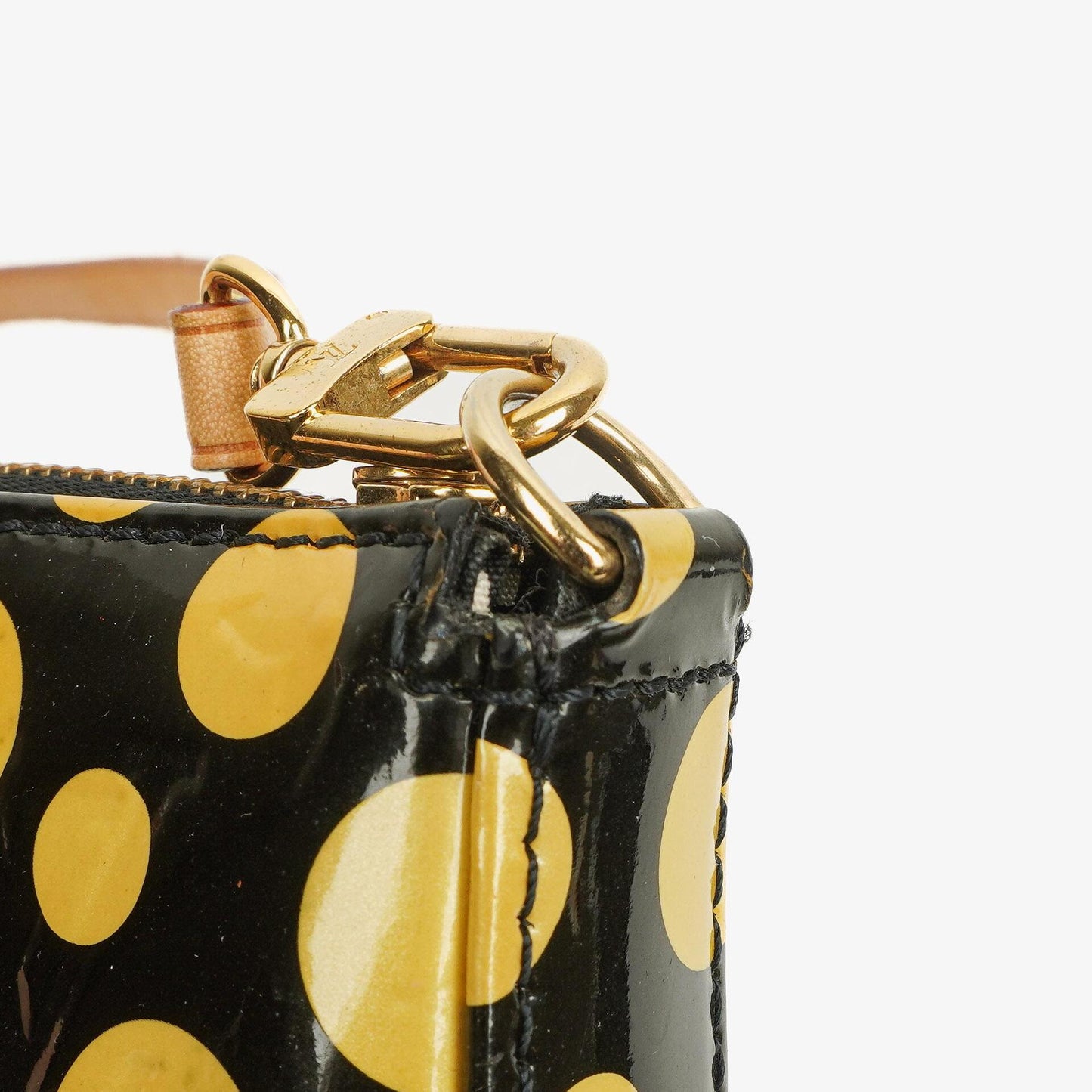Louis Vuitton Yayoi Kusama Infinity Dots Black/Yellow Vernis Pochette Accessoires