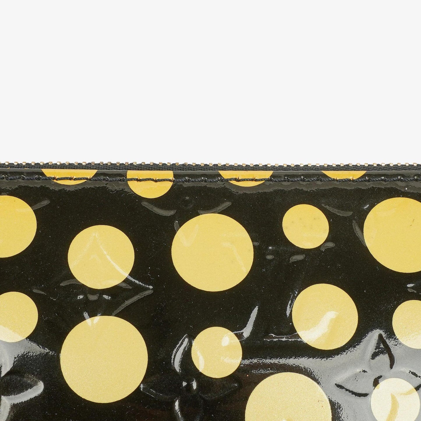 Louis Vuitton Yayoi Kusama Infinity Dots Black/Yellow Vernis Pochette Accessoires