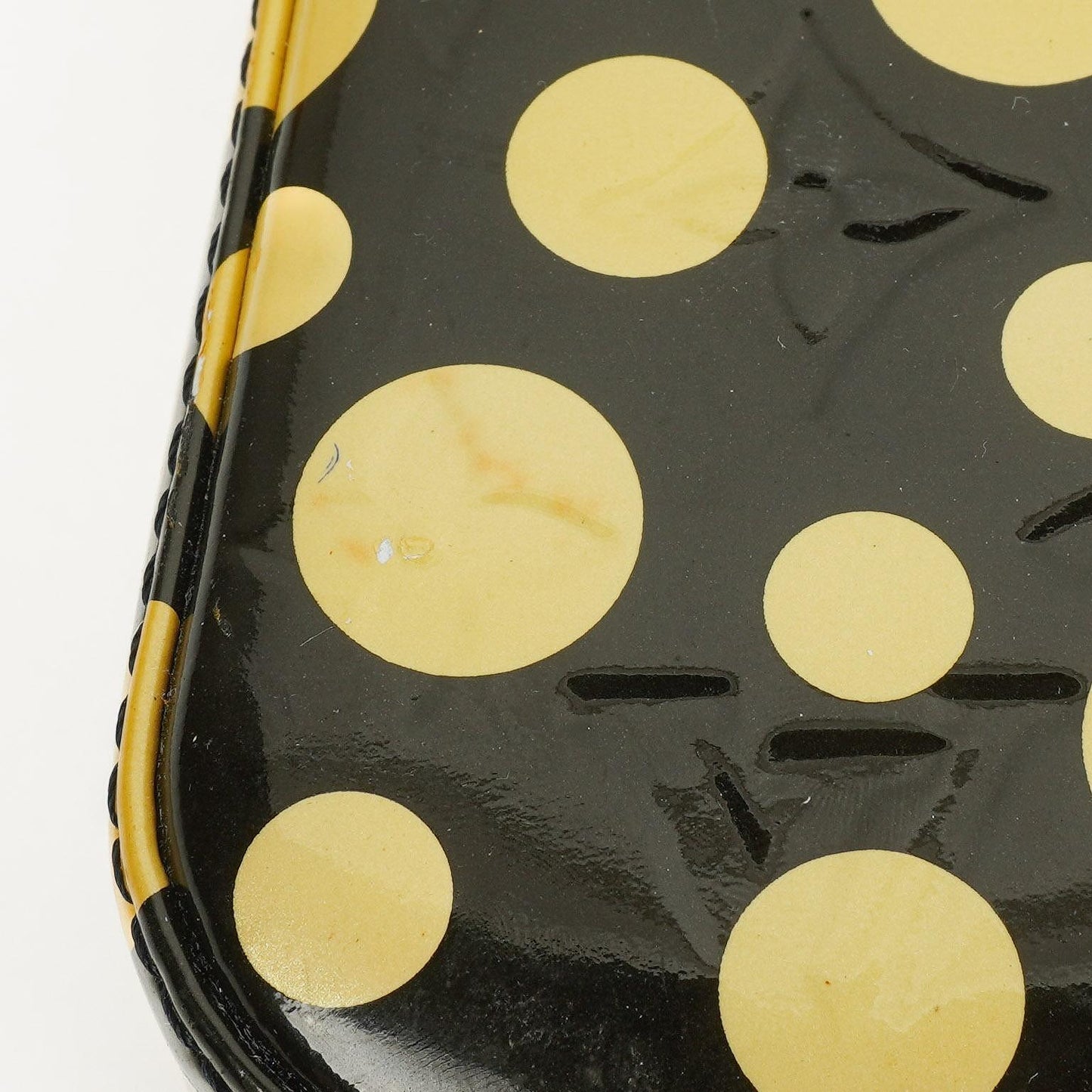 Louis Vuitton Yayoi Kusama Infinity Dots Black/Yellow Vernis Pochette Accessoires