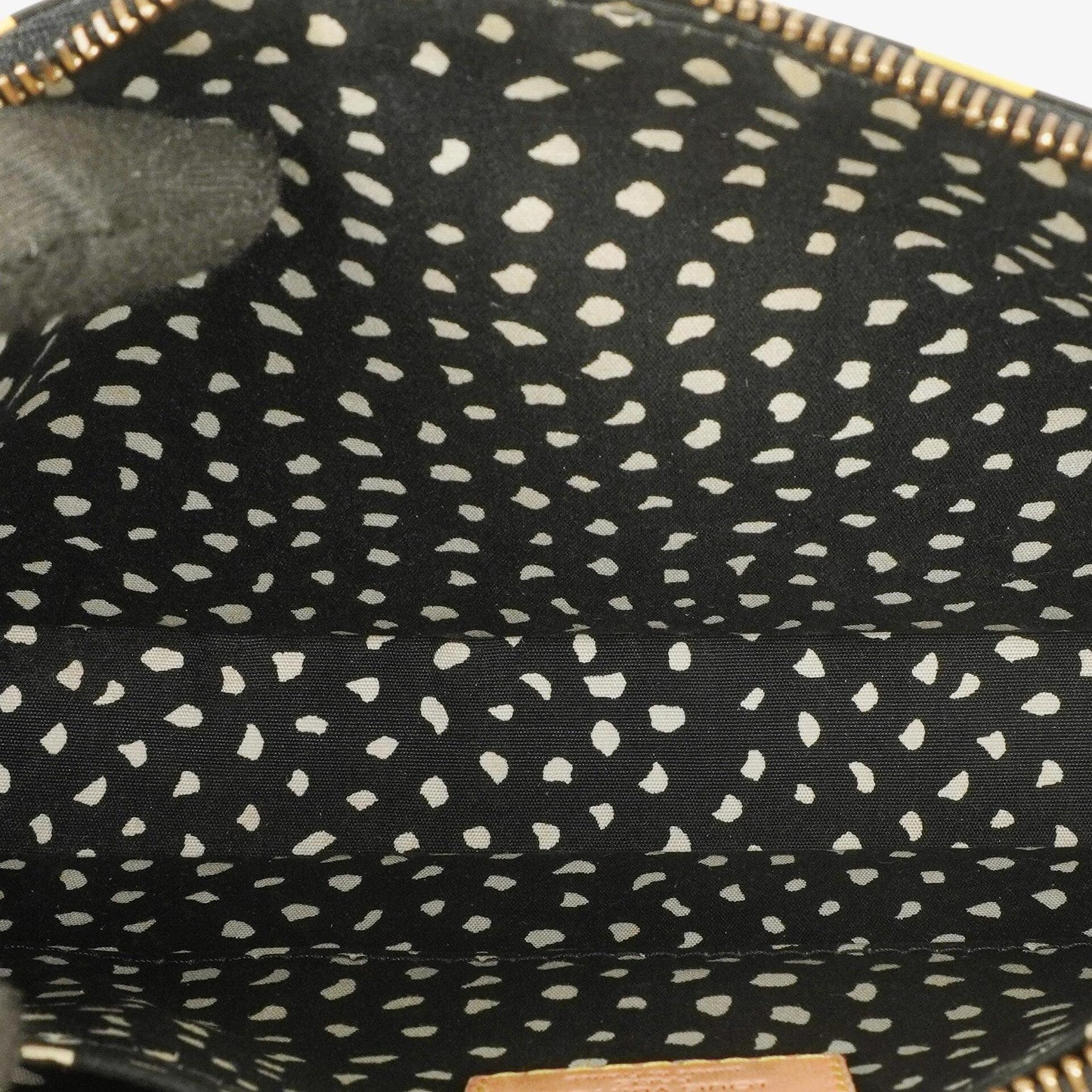 Louis Vuitton Yayoi Kusama Infinity Dots Black/Yellow Vernis Pochette Accessoires