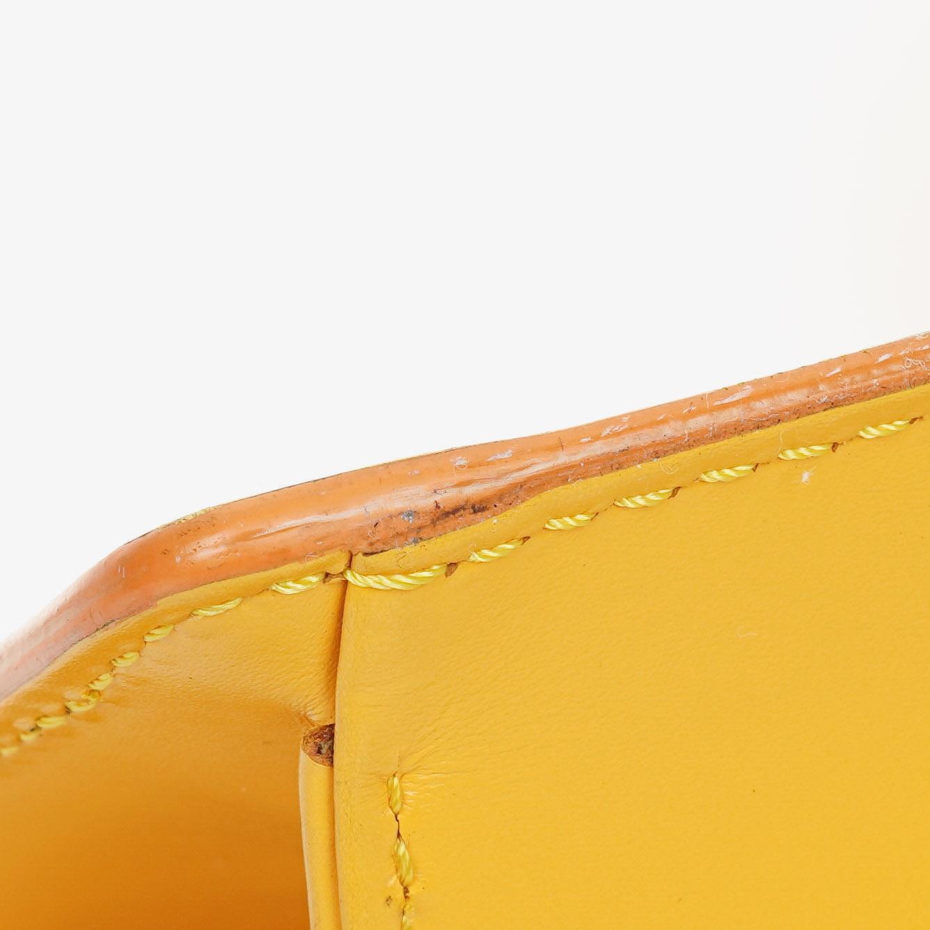 Louis Vuitton Yellow EPI Leather Sac Triangle Bag