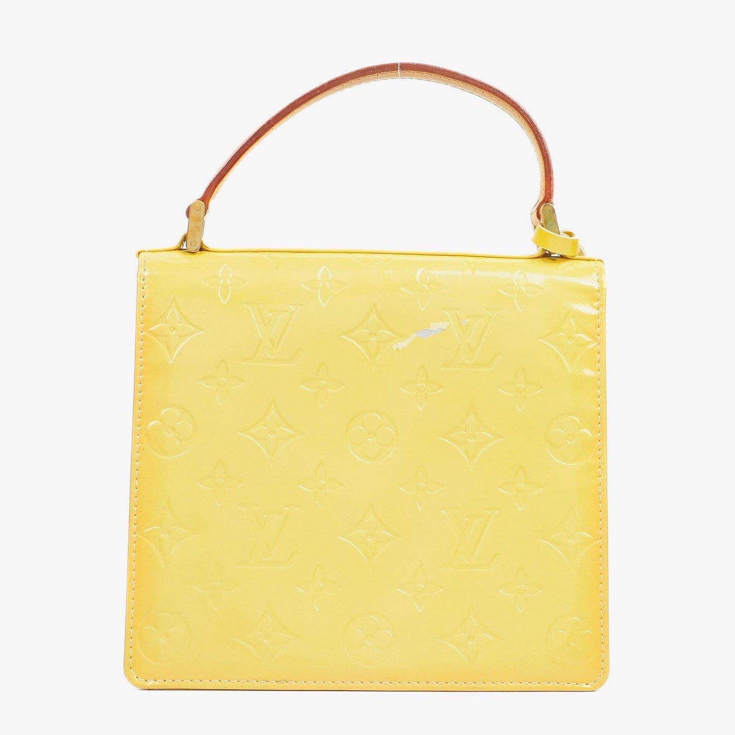 Louis Vuitton Yellow Monogram Vernis Spring Street Top Handle Bag