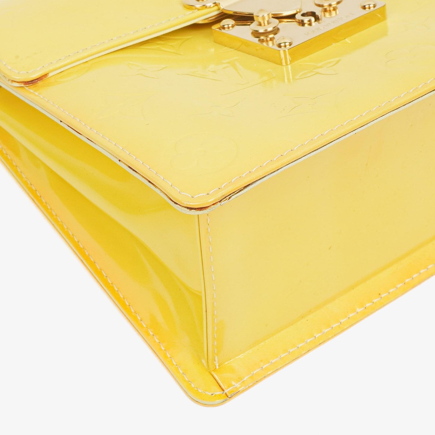 Louis Vuitton Yellow Monogram Vernis Spring Street Top Handle Bag