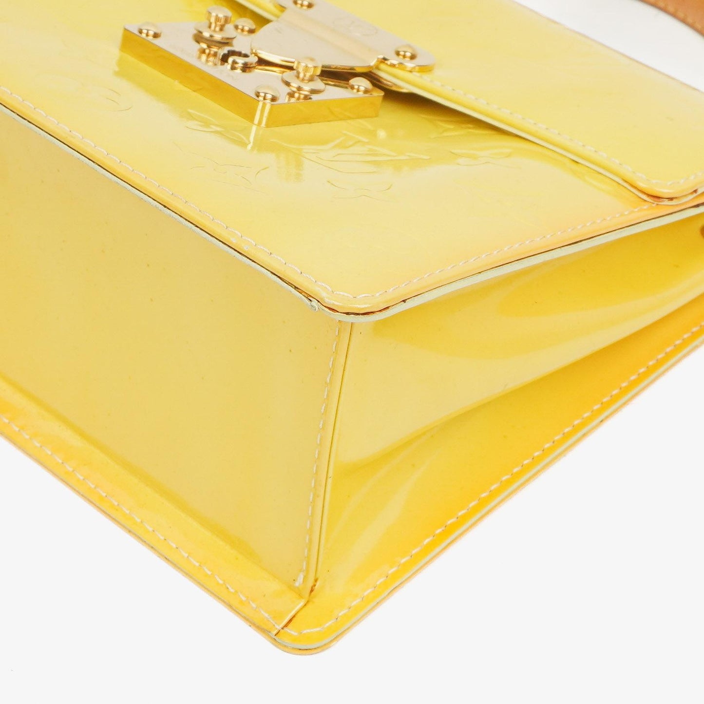 Louis Vuitton Yellow Monogram Vernis Spring Street Top Handle Bag