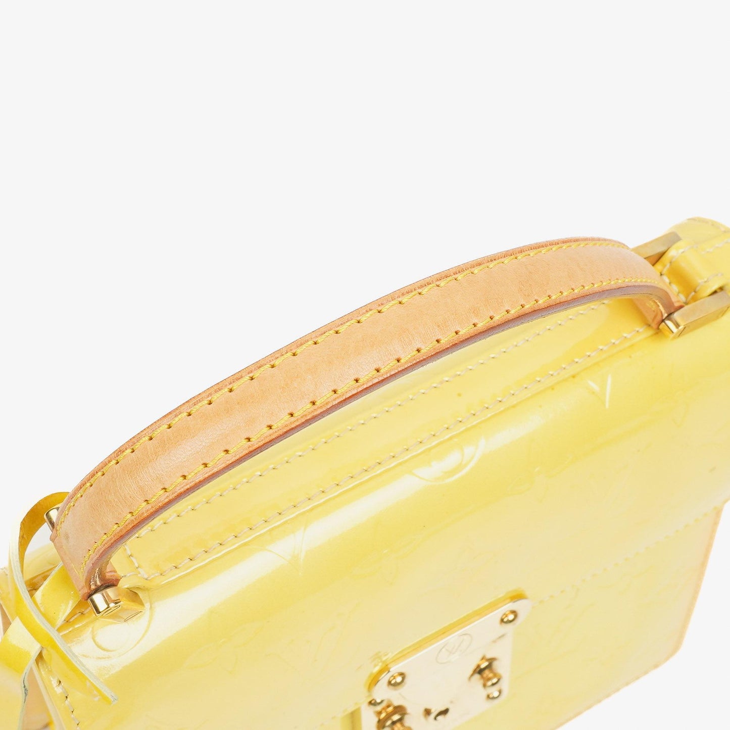Louis Vuitton Yellow Monogram Vernis Spring Street Top Handle Bag