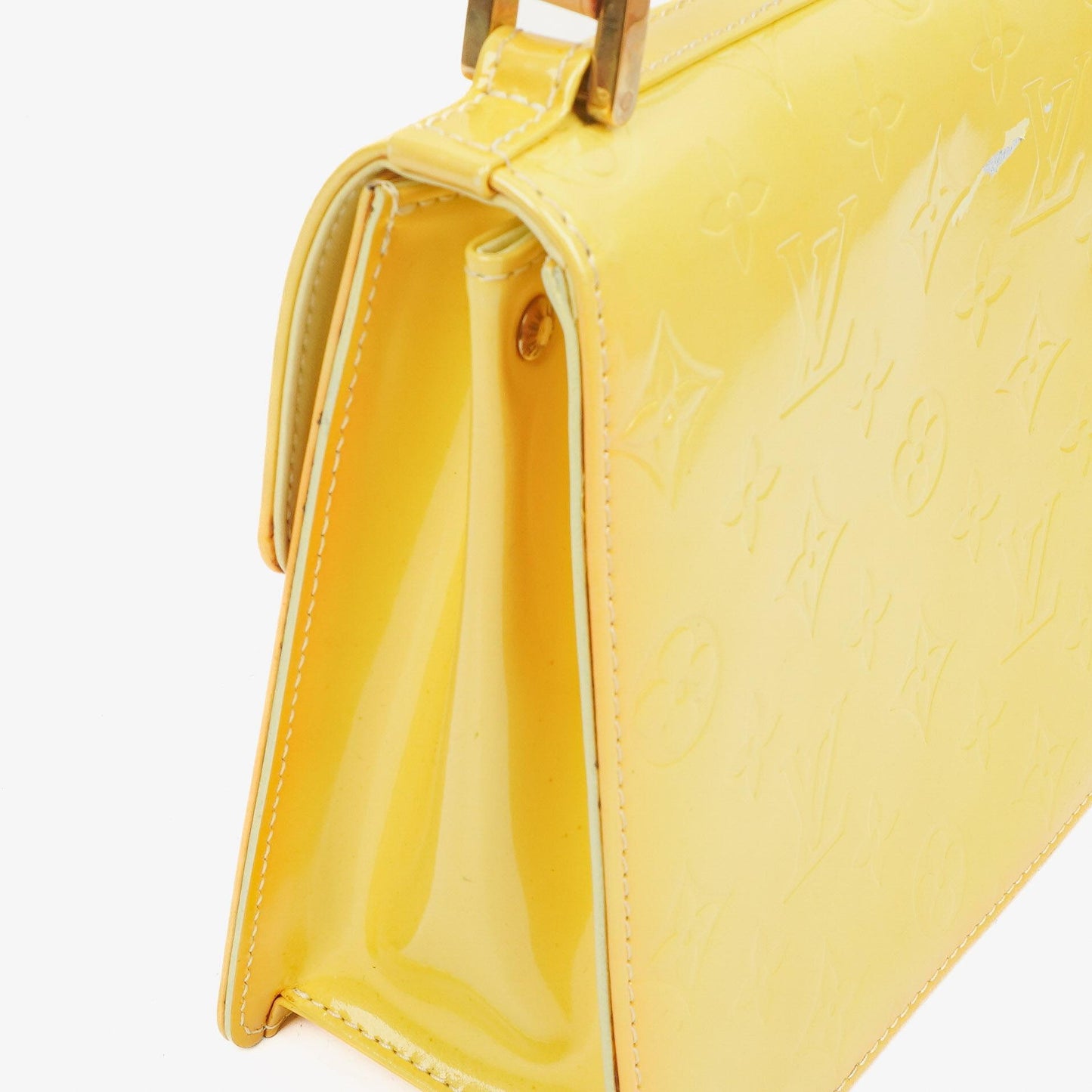Louis Vuitton Yellow Monogram Vernis Spring Street Top Handle Bag