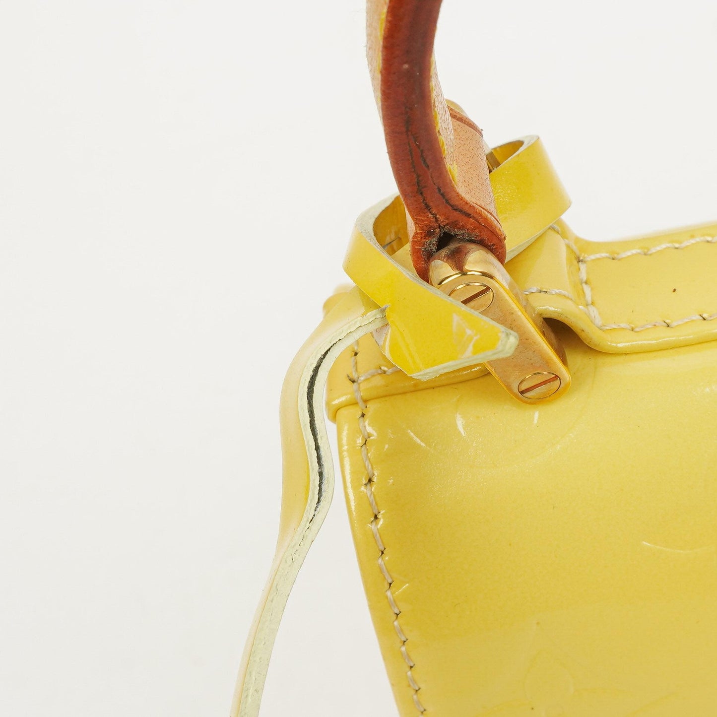 Louis Vuitton Yellow Monogram Vernis Spring Street Top Handle Bag