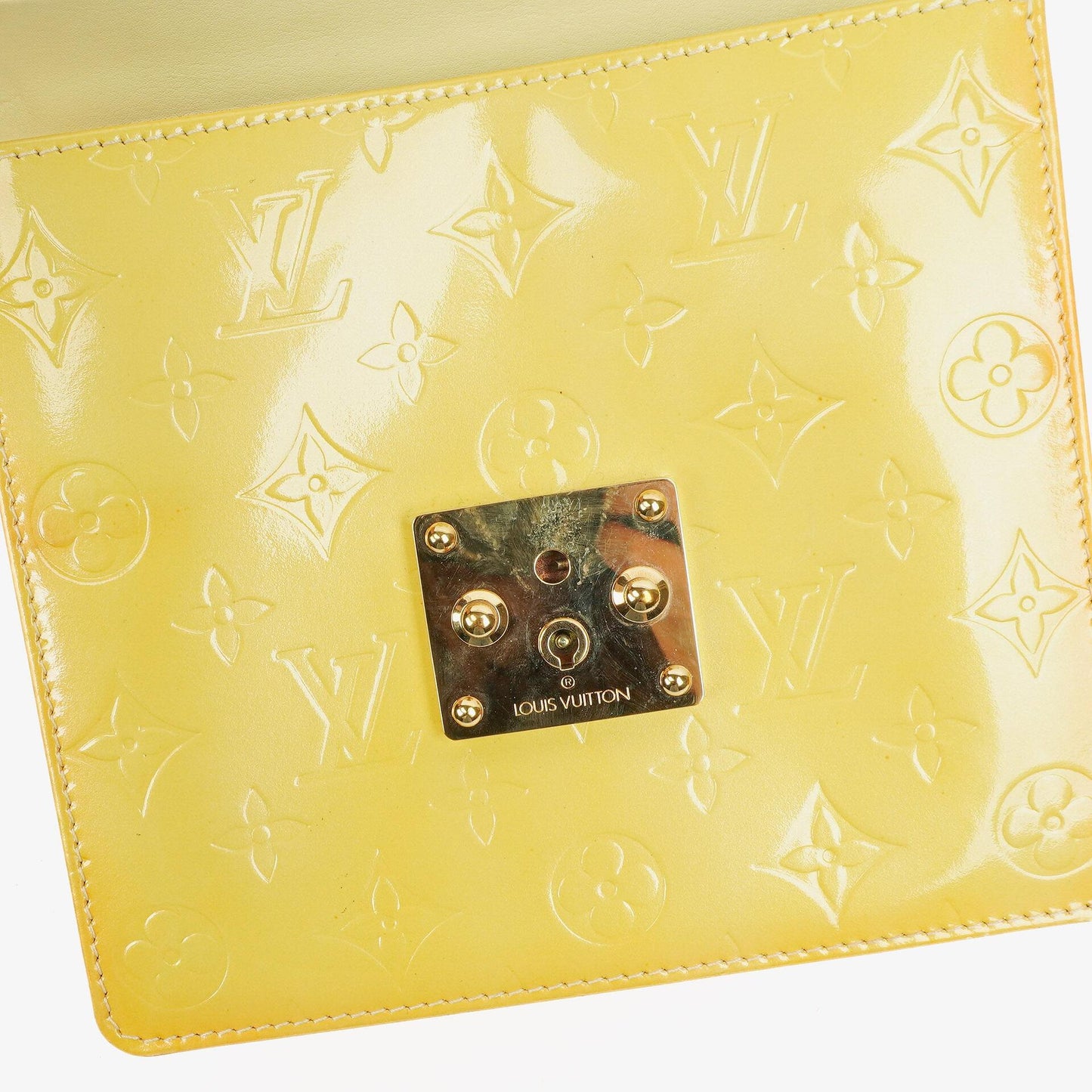 Louis Vuitton Yellow Monogram Vernis Spring Street Top Handle Bag