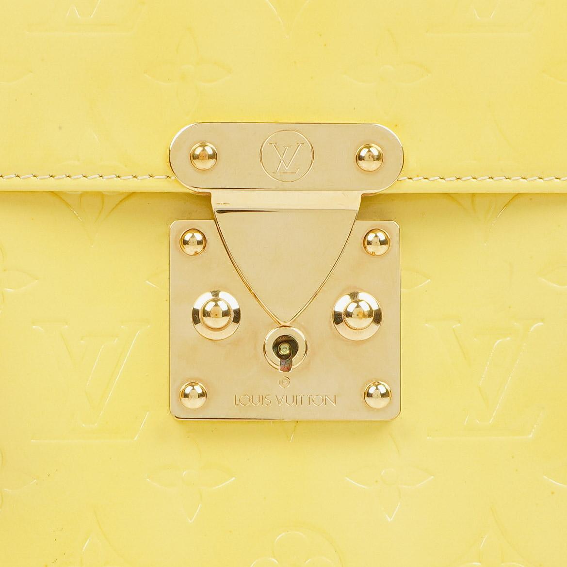 Louis Vuitton Yellow Monogram Vernis Spring Street Top Handle Bag