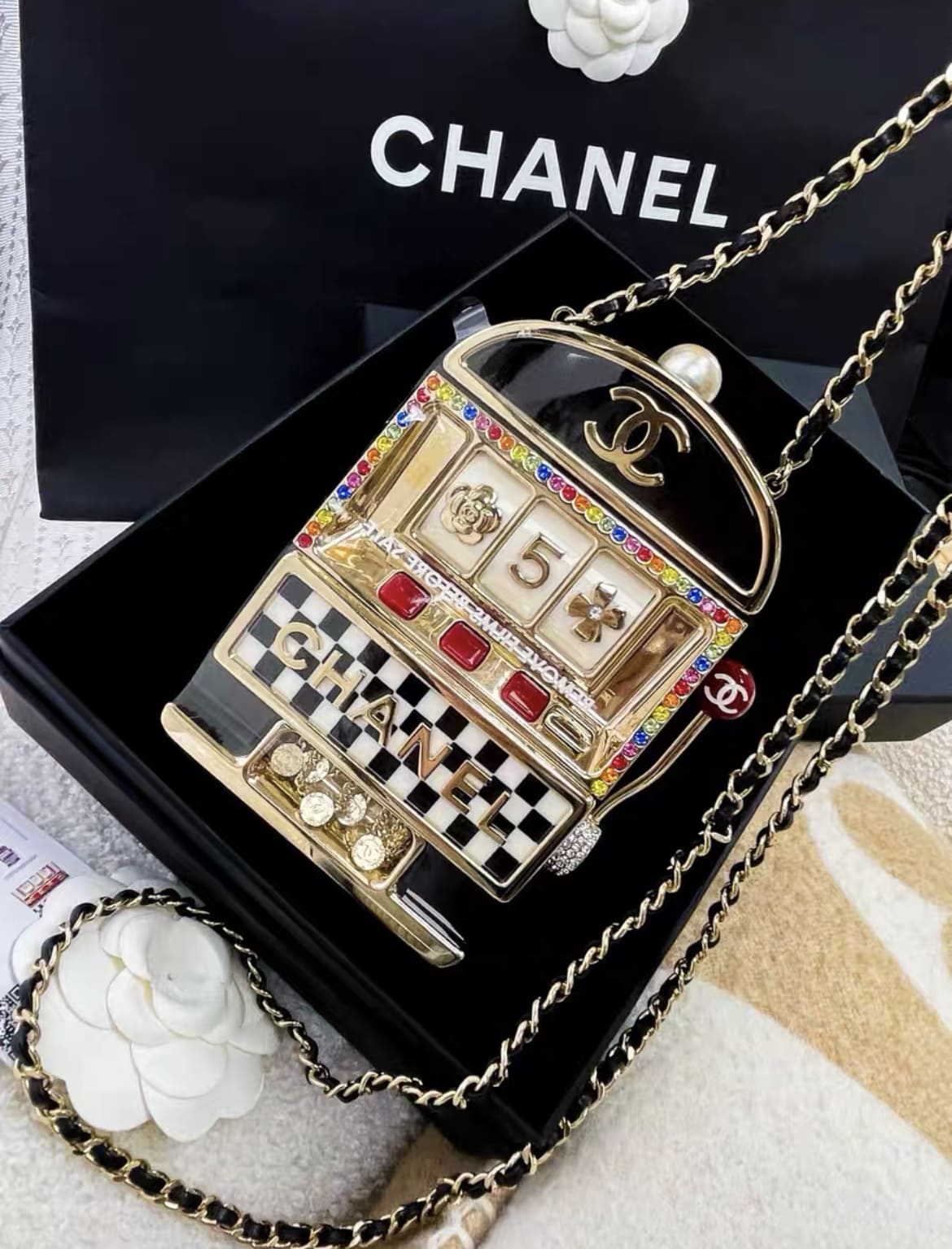 Chanel 23C Monaco Slot Machine Casino Minaudière Evening Clutch Bag