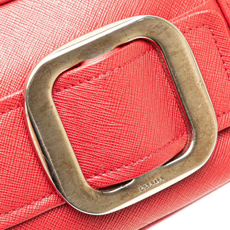 Prada Buckle Saffiano Shoulder Bag