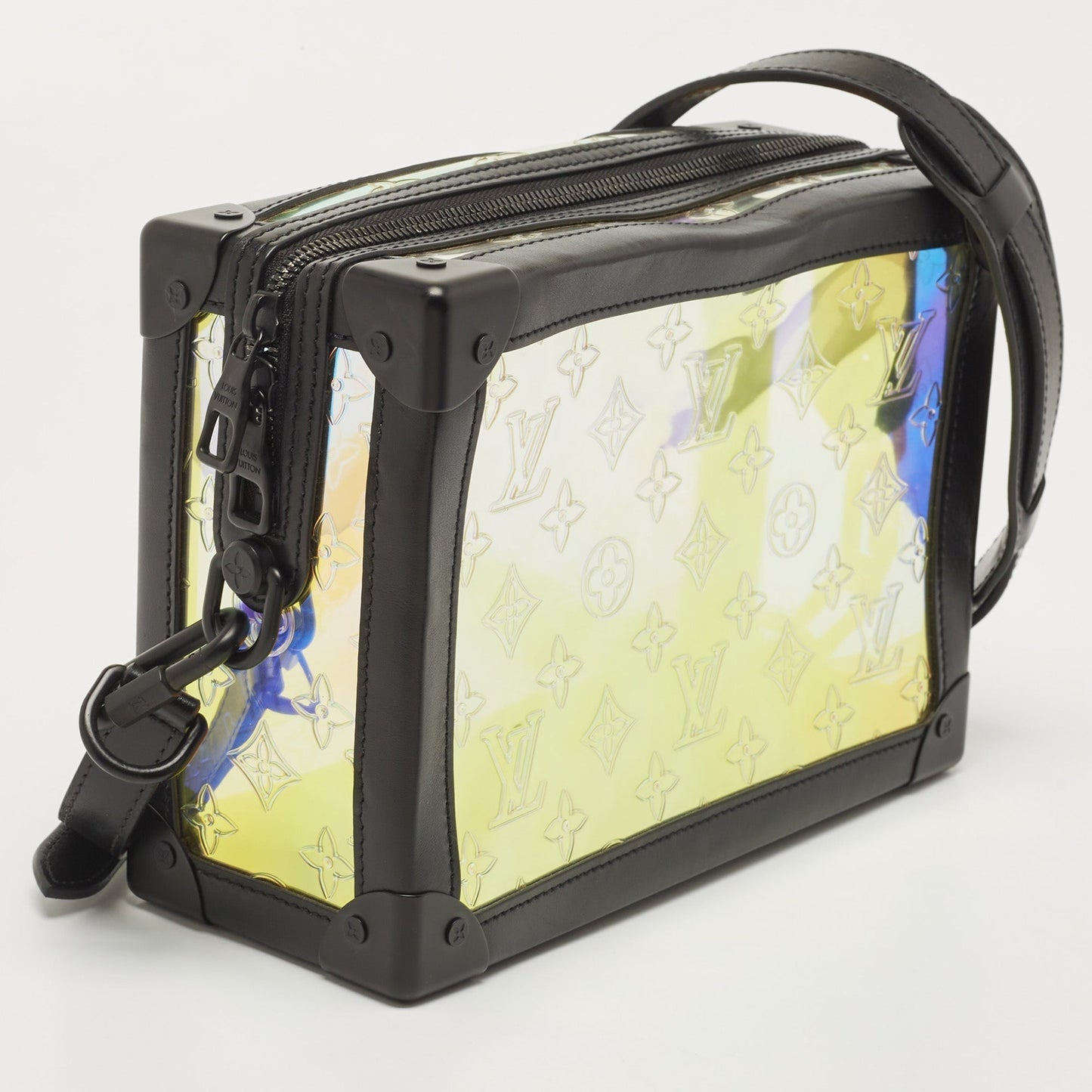 LOUIS VUITTON Black Monogram Prism Legacy Soft Trunk Bag