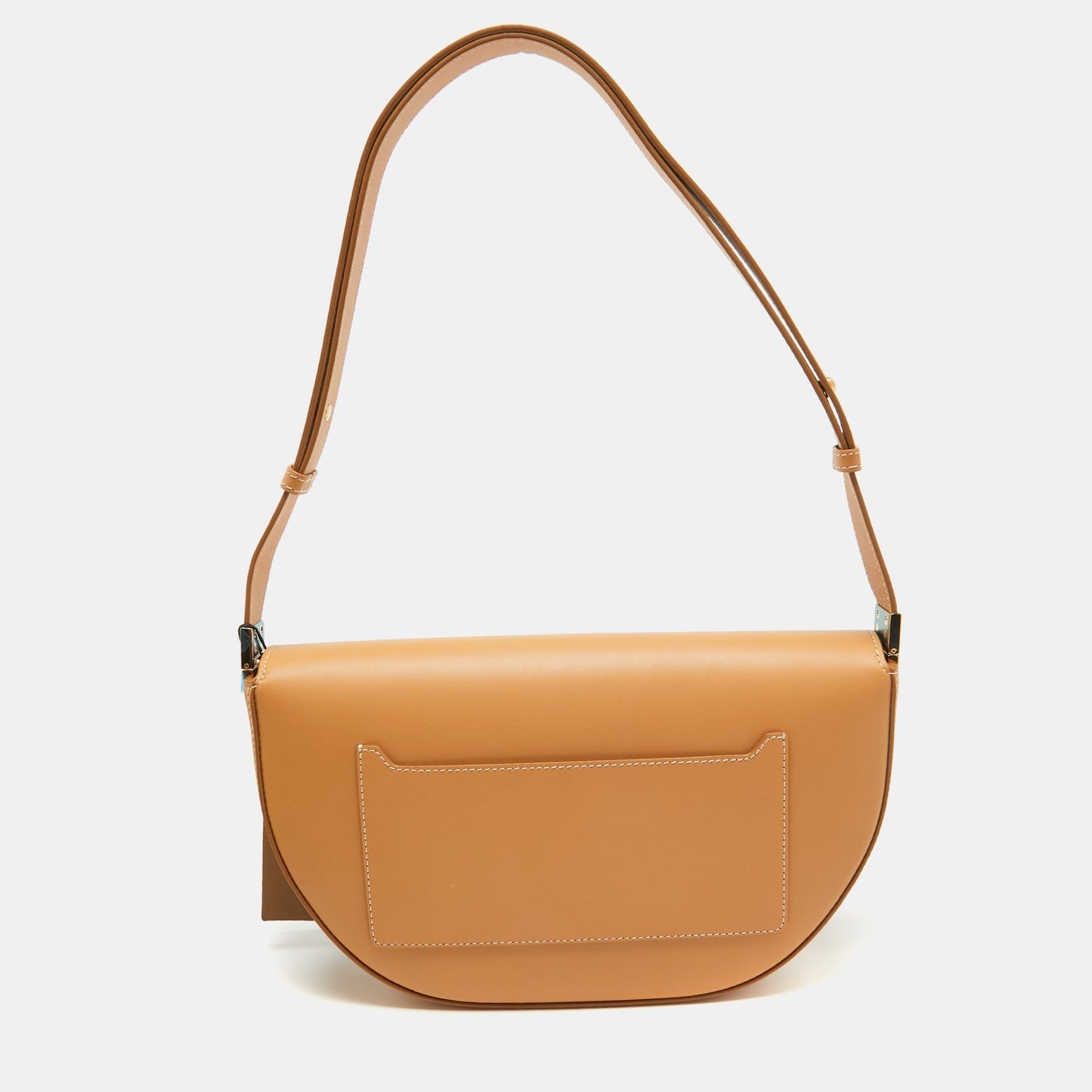 Luxury Burberry Warm Sand Leather Medium Olympia Shoulder Bag