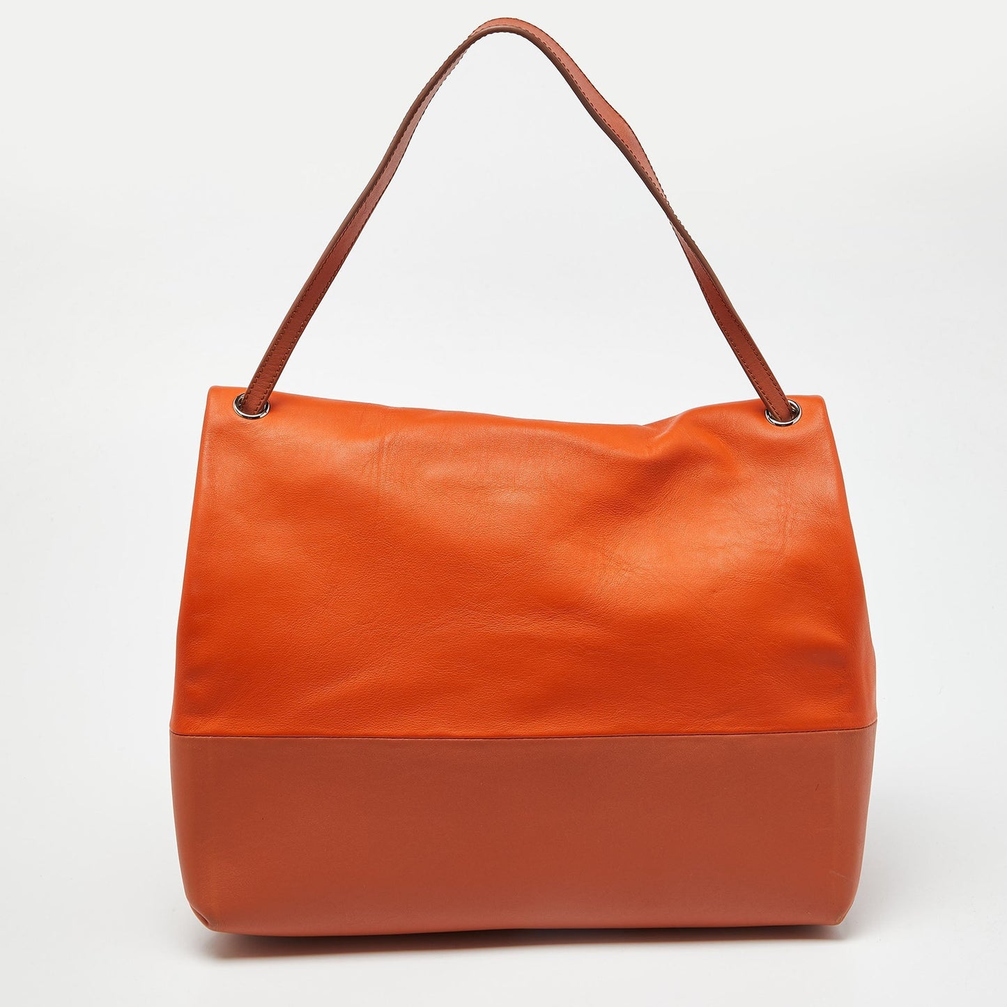 Luxury CELINE Tri Color Leather All Soft Shoulder Bag