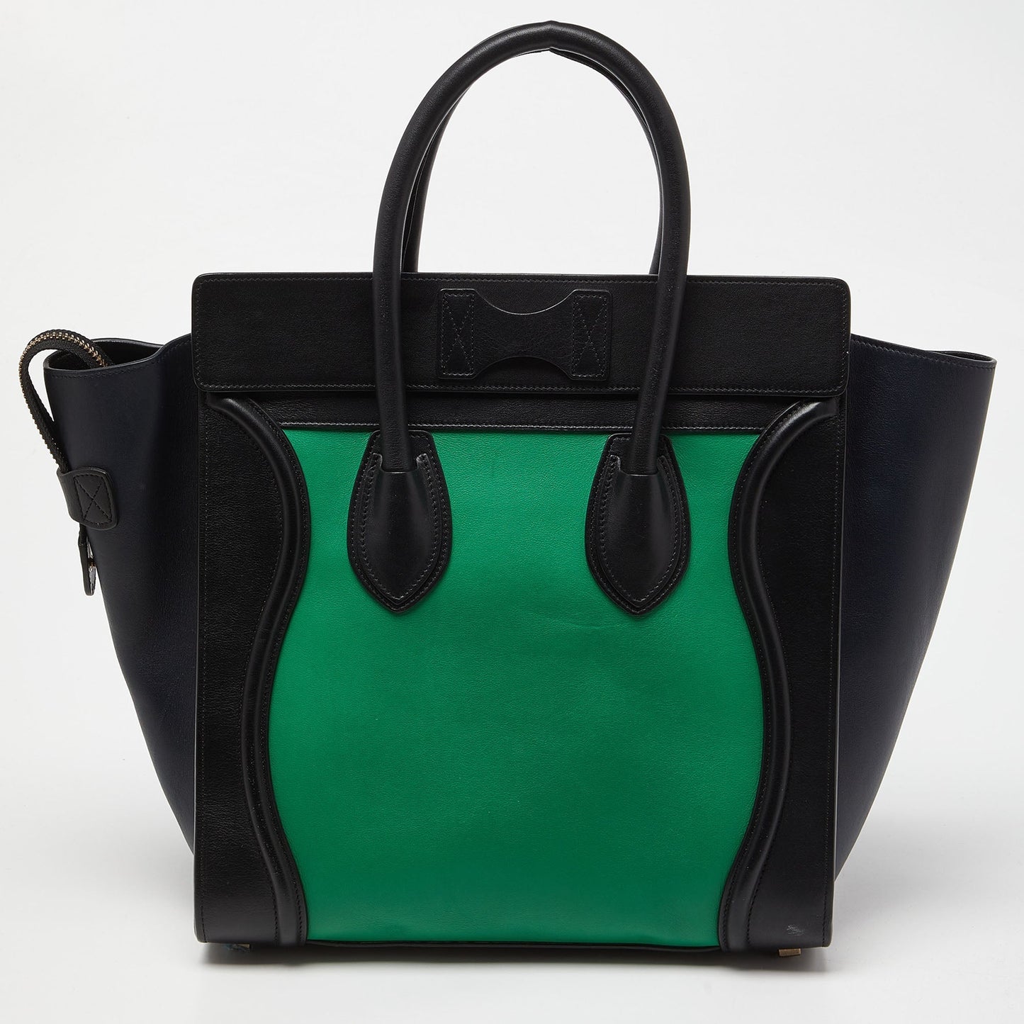 Luxury CELINE Tricolor Leather Mini Luggage Tote