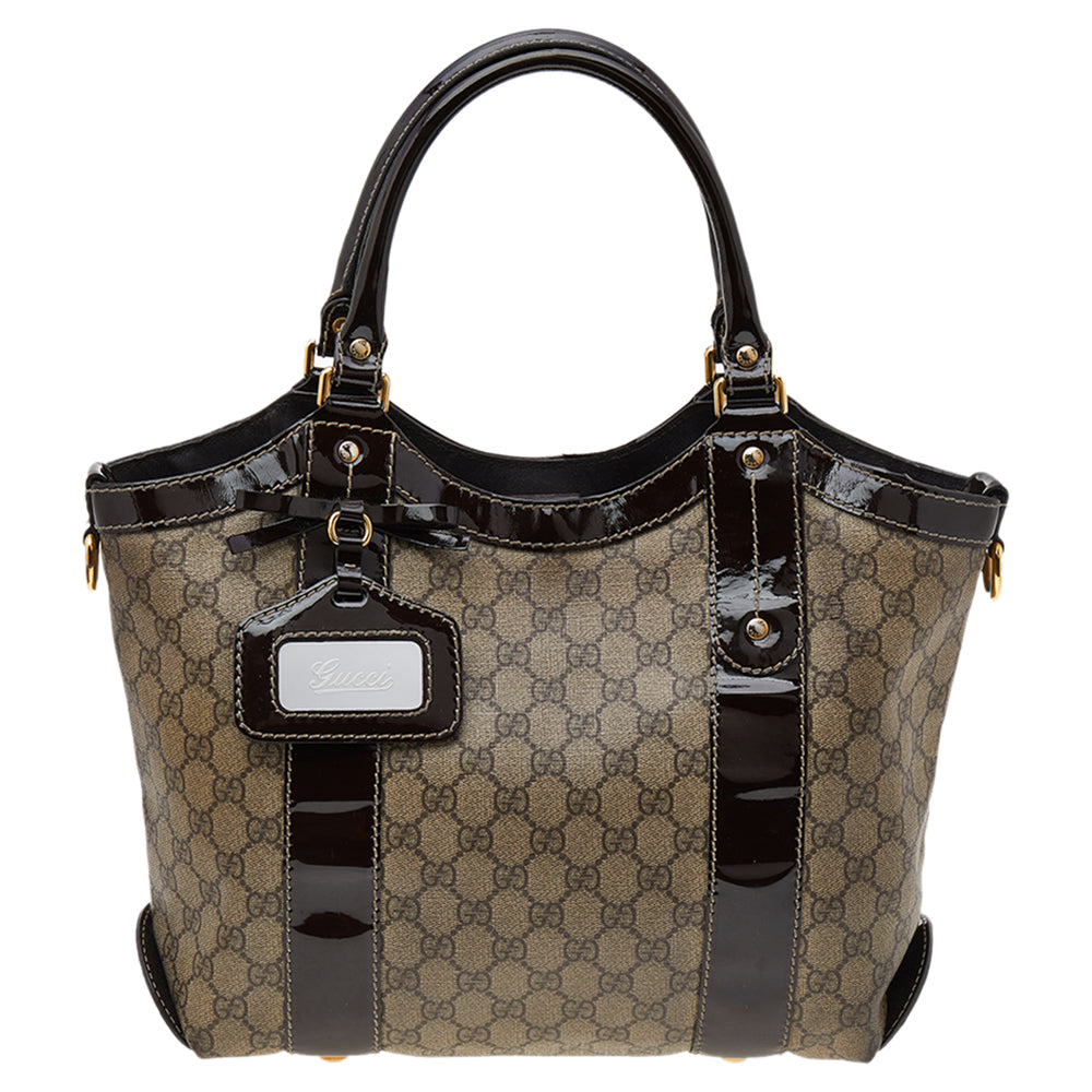 Gucci GG Supreme Leather Canvas Tote Style 9