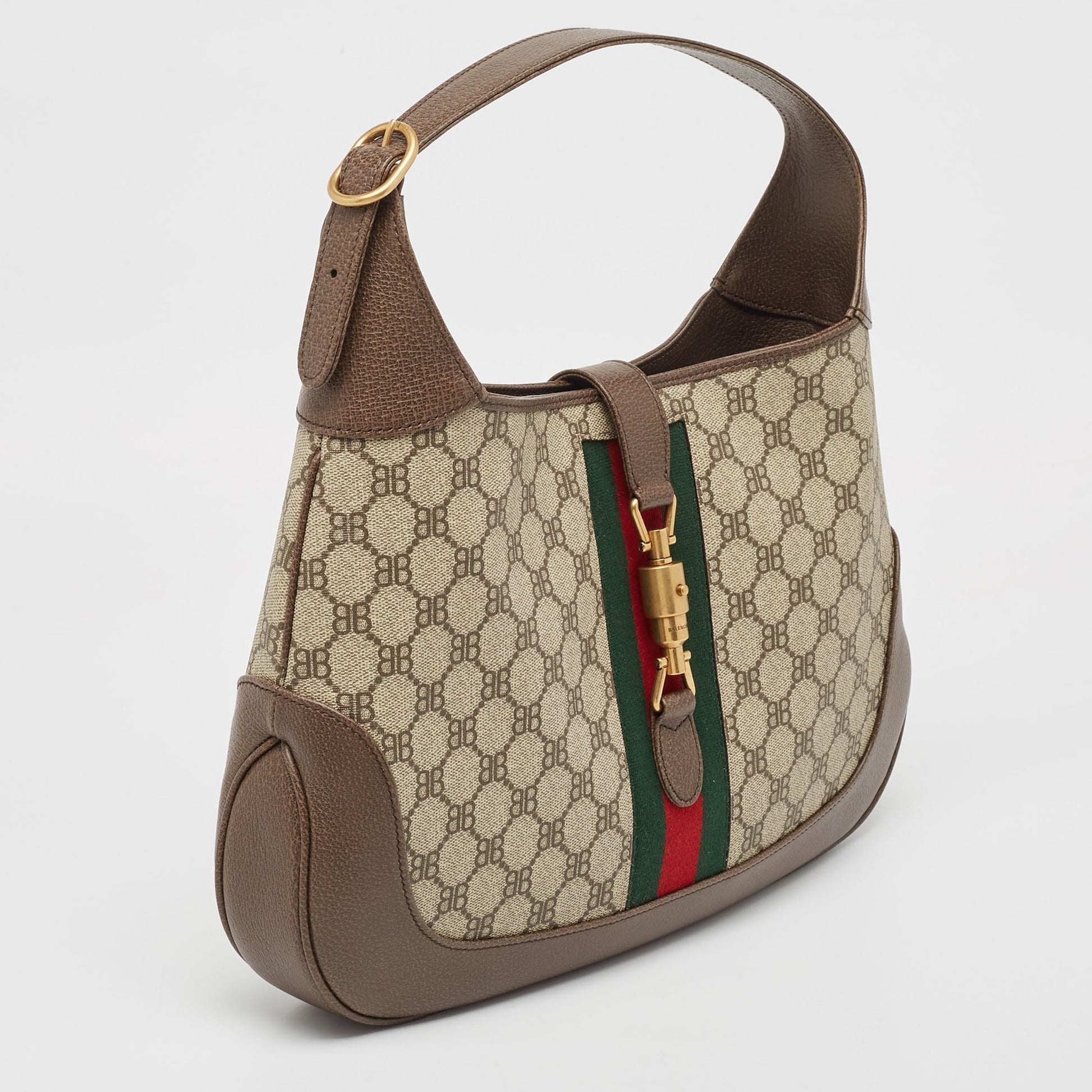 Gucci Leather Canvas Shoulder Bag