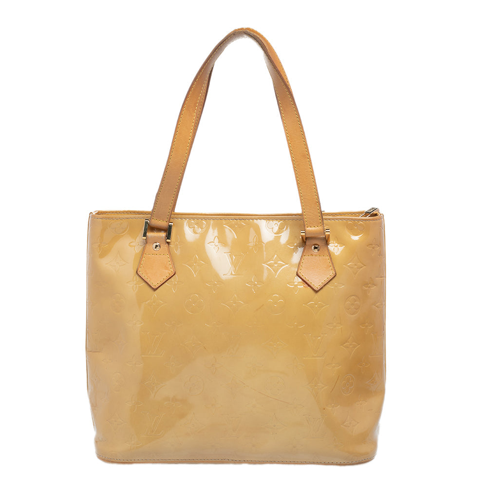 Louis Vuitton Lime Monogram Vernis Houston Bag