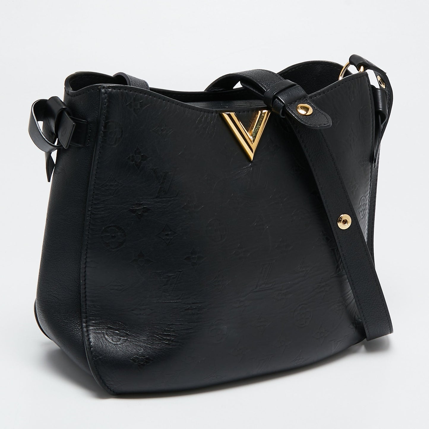 Louis Vuitton Black Monogram Leather Very Hobo Bag