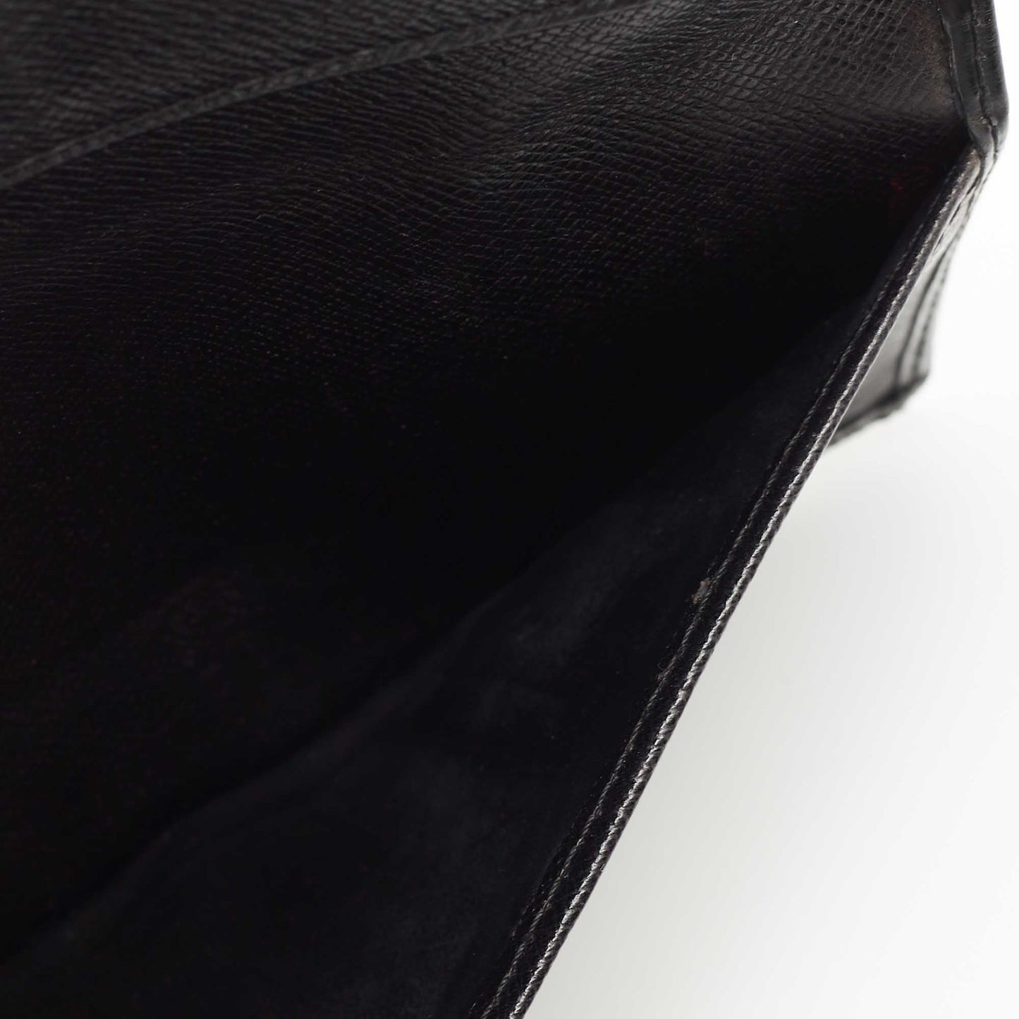 LOUIS VUITTON Black Epi Leather Bifold Long Wallet
