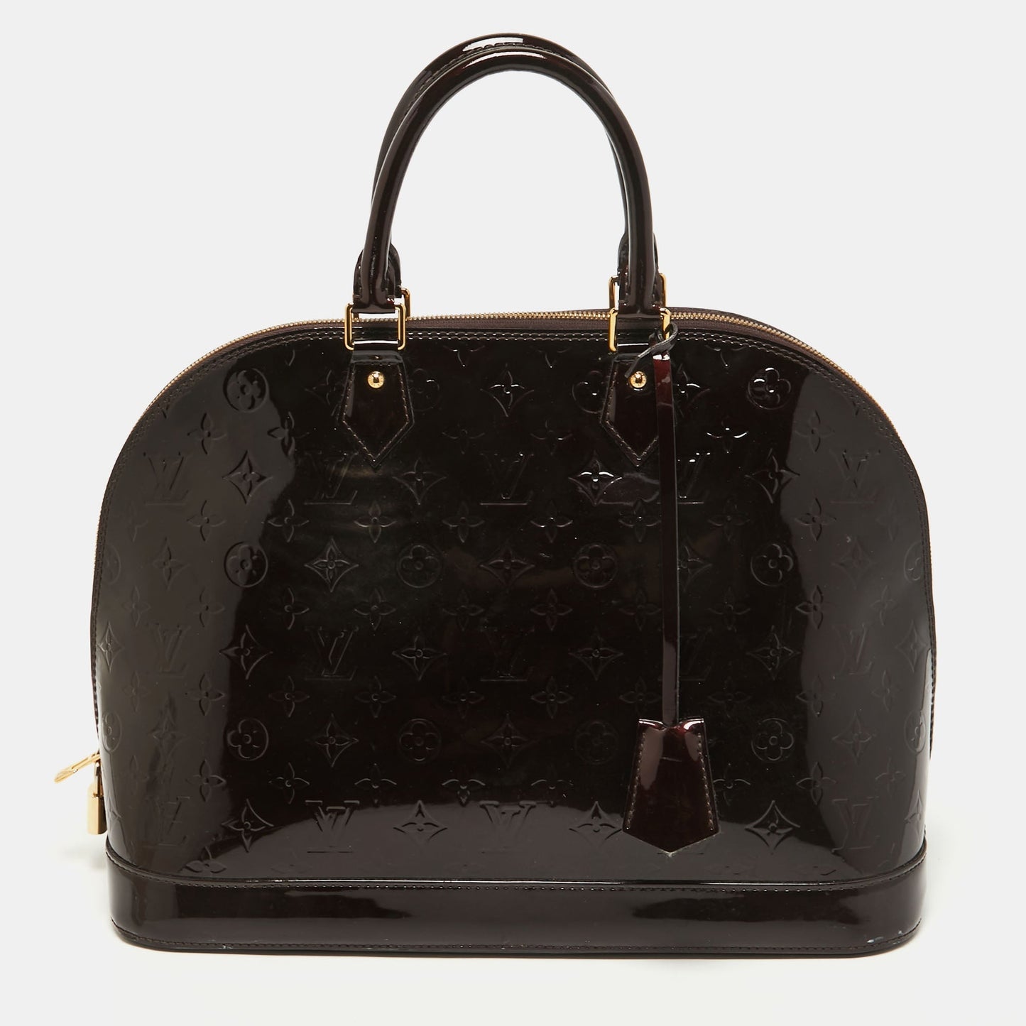 LOUIS VUITTON Amarante Monogram Vernis Alma GM Bag