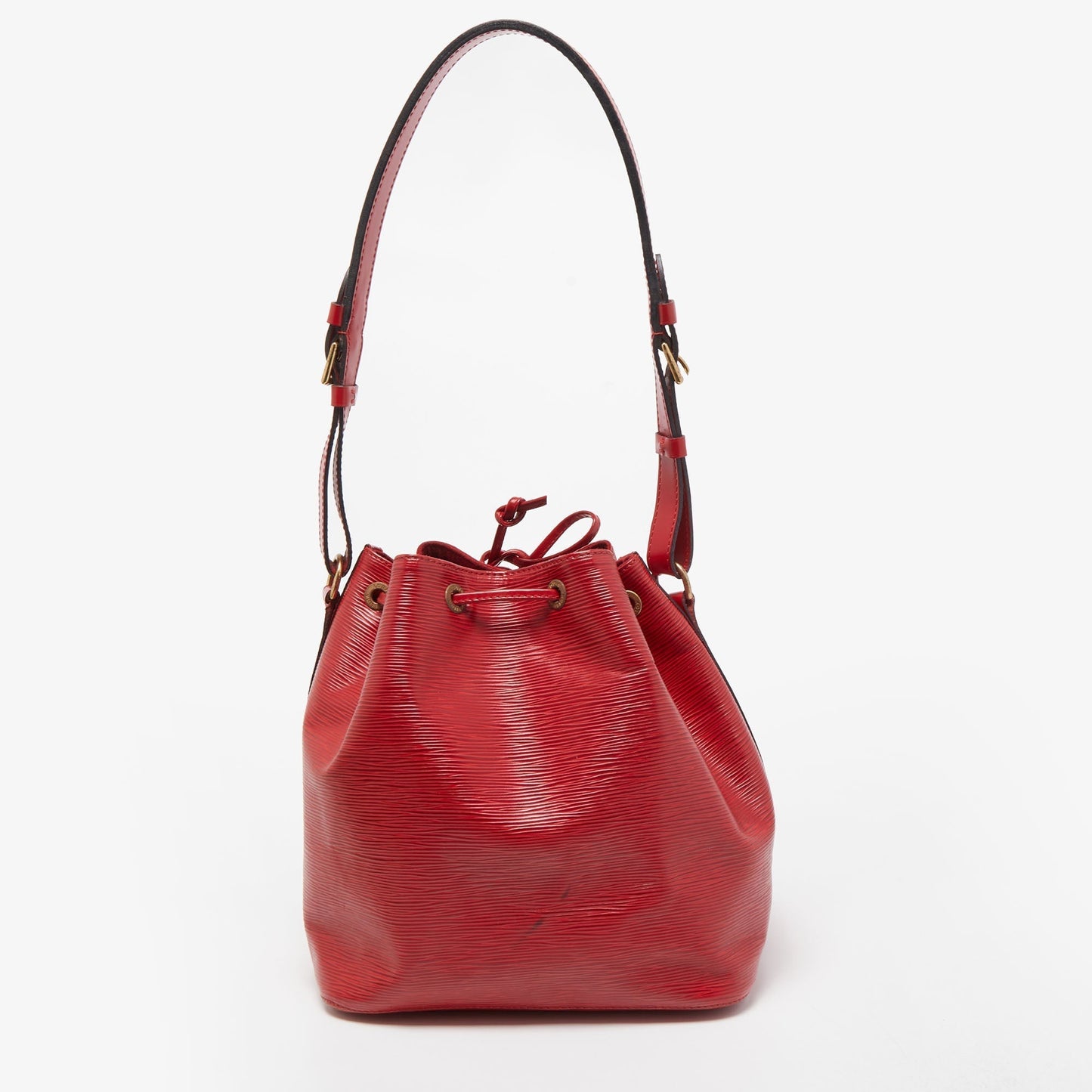 LOUIS VUITTON Red Epi Leather Petit Noe Bag