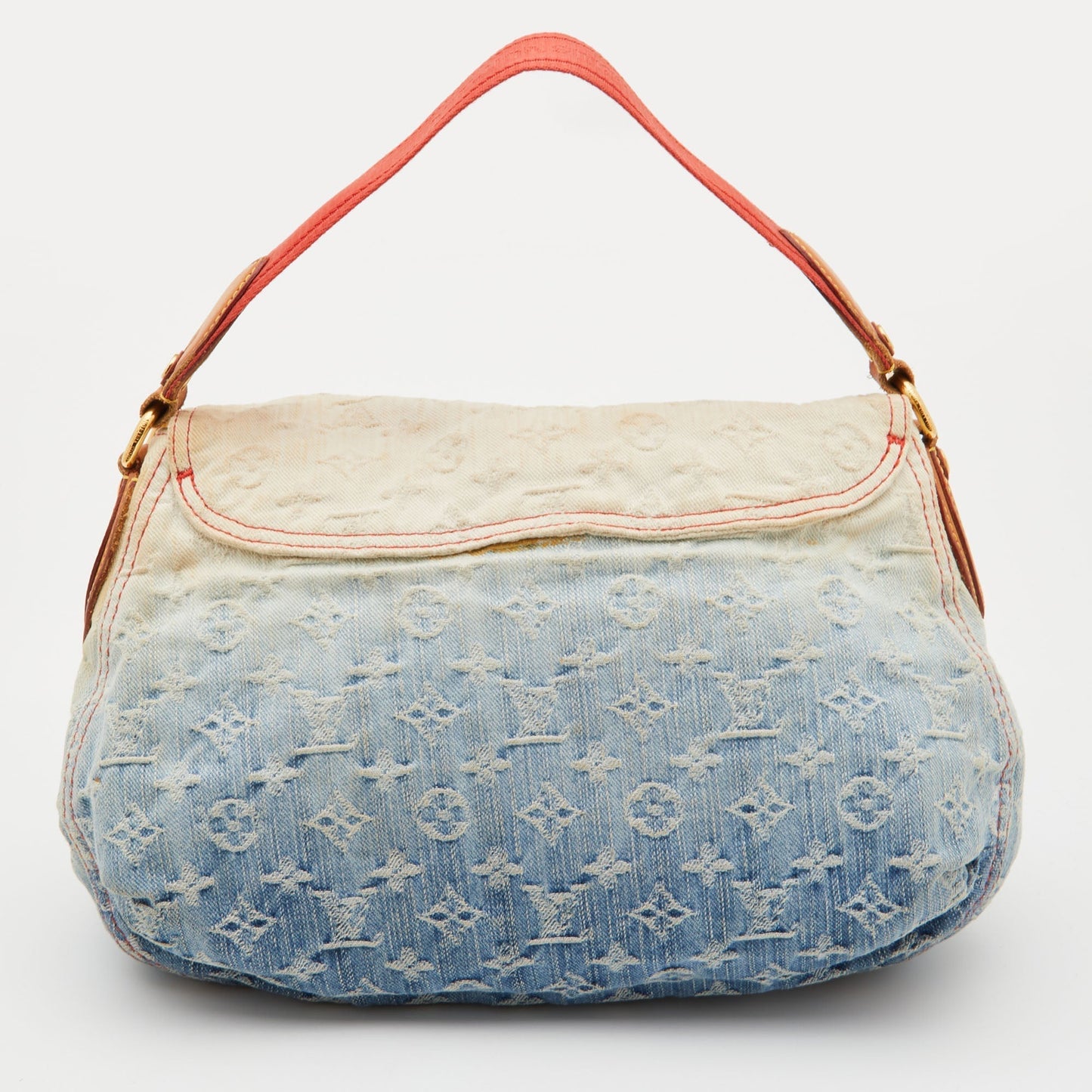 LOUIS VUITTON Blue Monogram and Leather Limited Edition Sunshine Bag