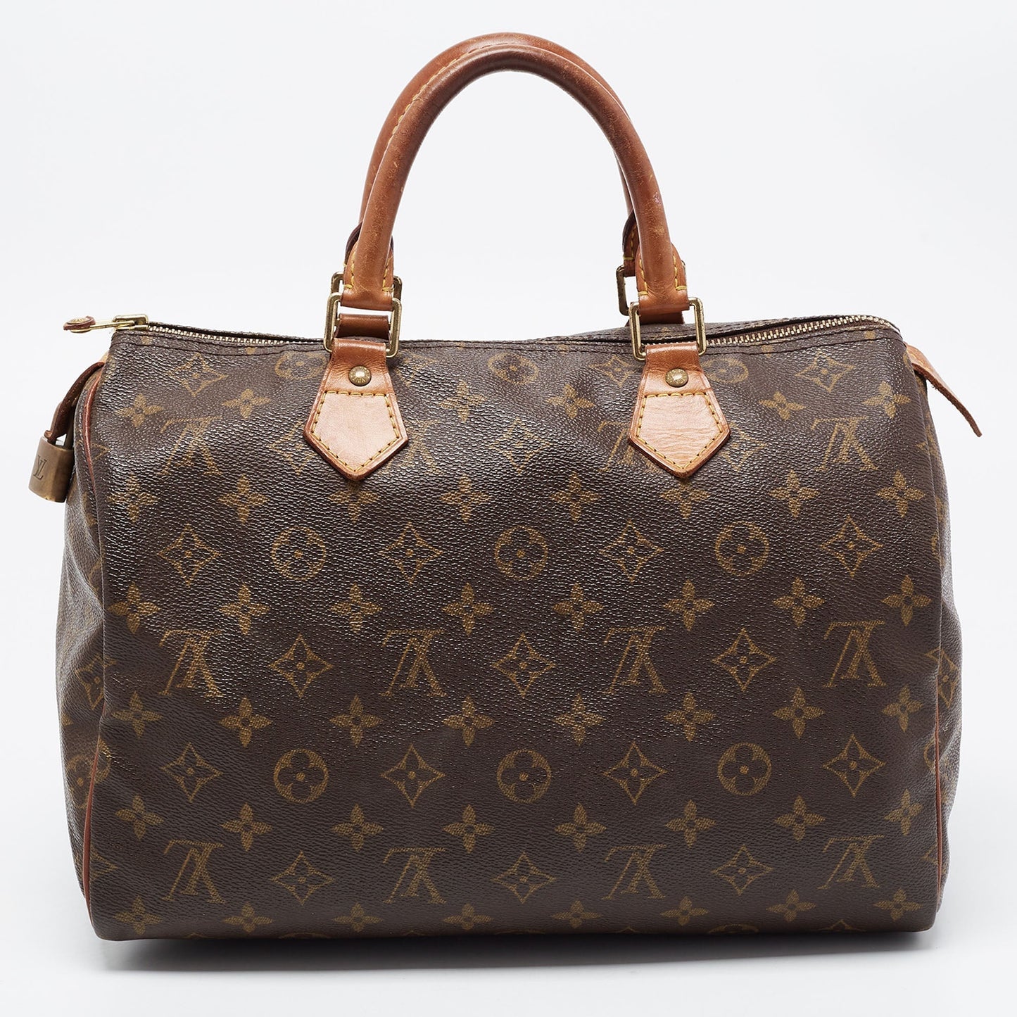 LOUIS VUITTON Brown Monogram Canvas Top Handle Bag