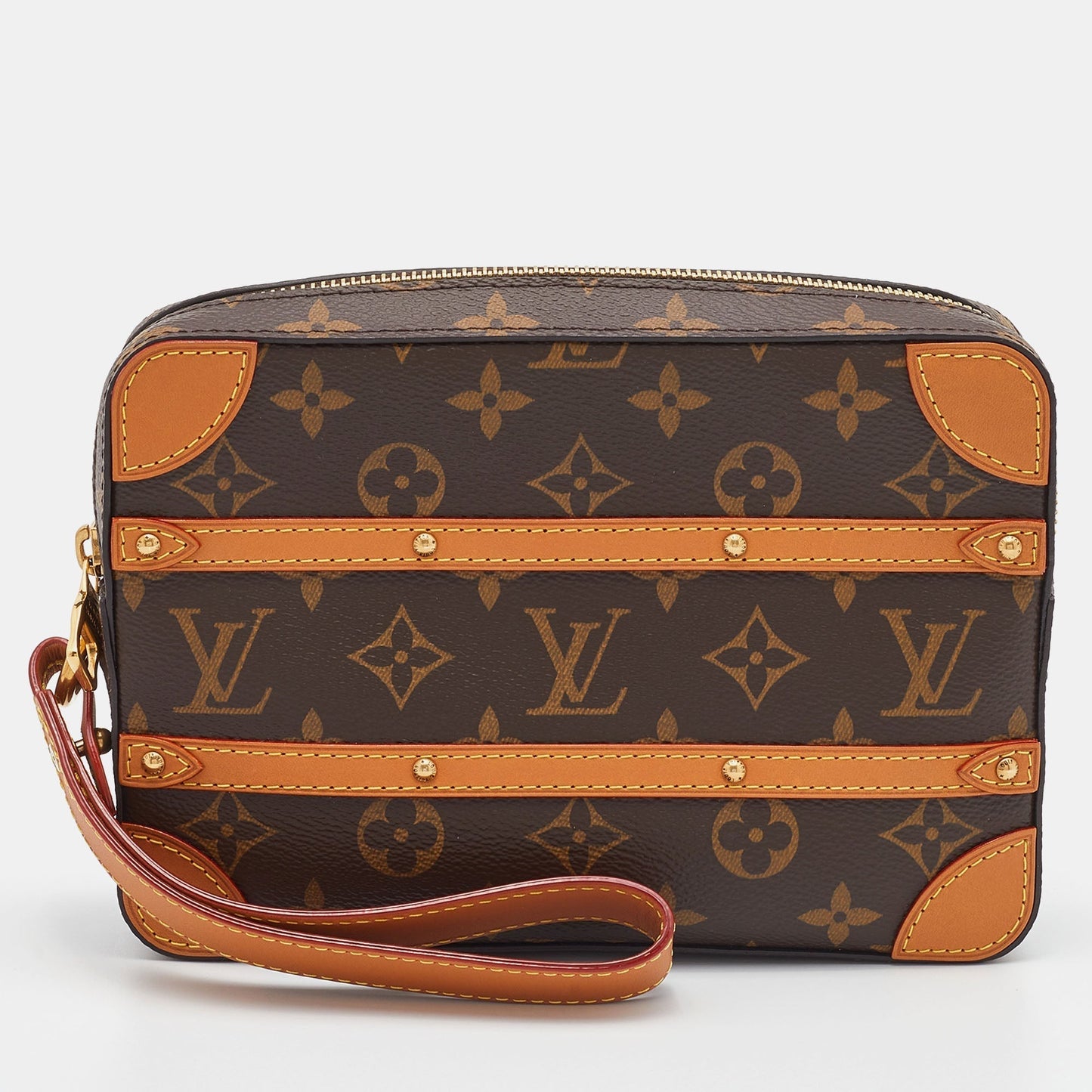 LOUIS VUITTON Monogram Canvas Soft Trunk Pouch Clutch
