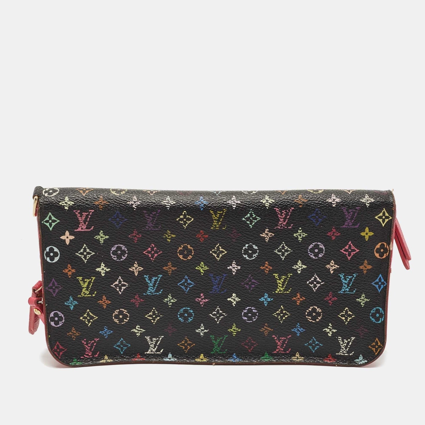 LOUIS VUITTON Black Monogram Multicolore Canvas Insolite Pistache Wallet