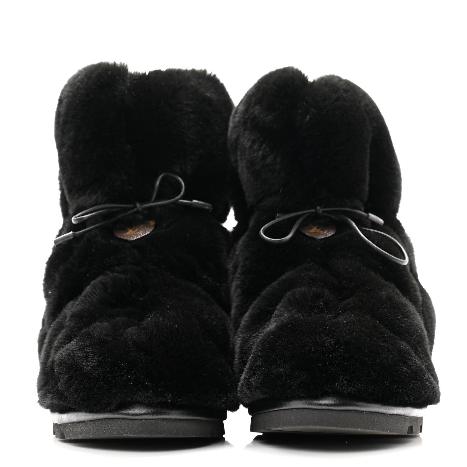 LOUIS VUITTON MONOGRAM MINK SLIPPERS