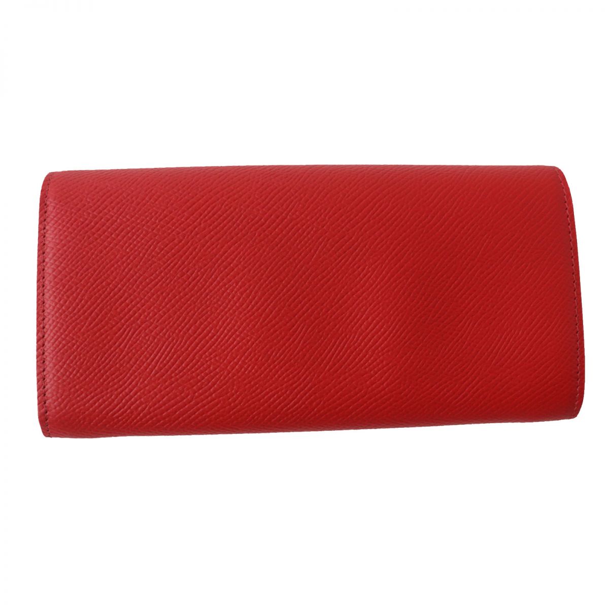 CELINE Long Wallet Purse Main: Leather Red x Gold Metal Women