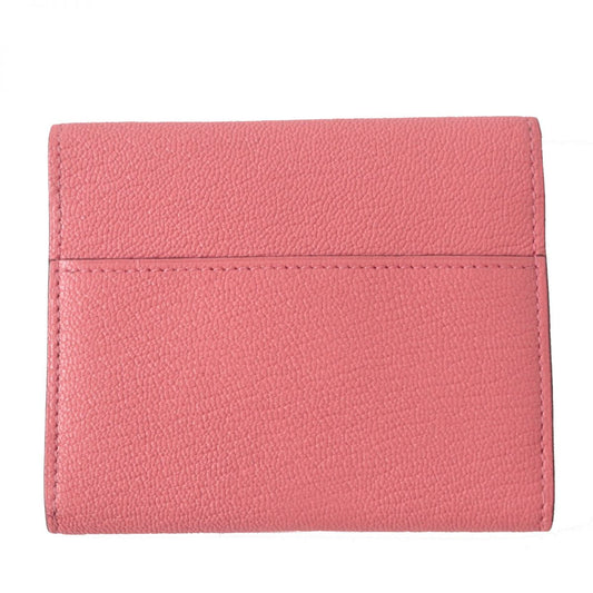 HERMES name card holder Main: Chevre Rose Extreme x Silver Metal Women Used