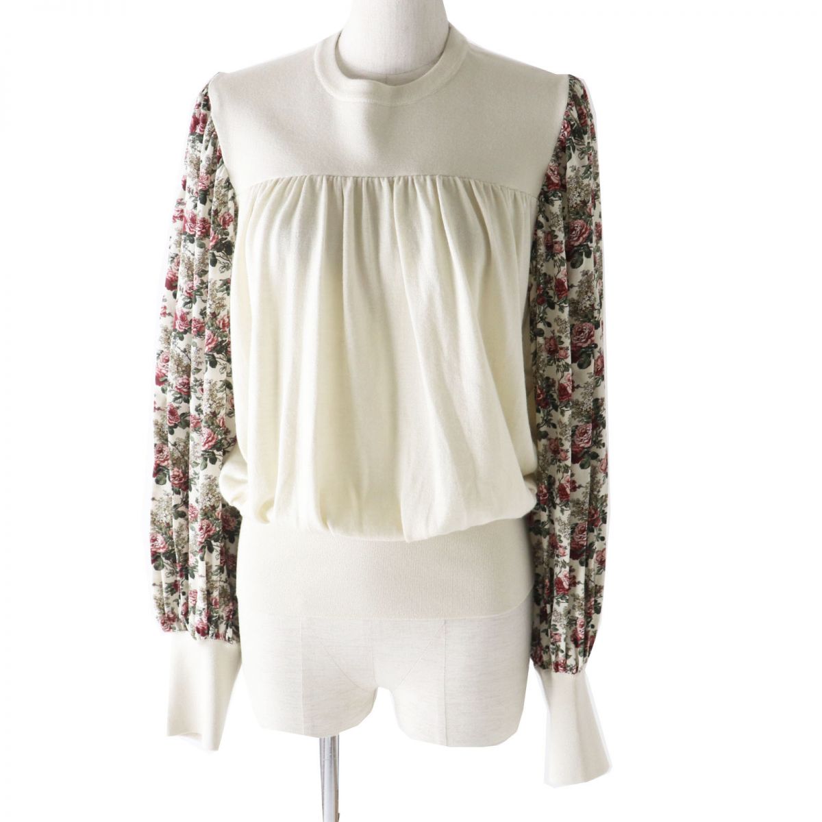 LOUIS VUITTON knit Image reference Light beige x multicolor (flower print) Women S