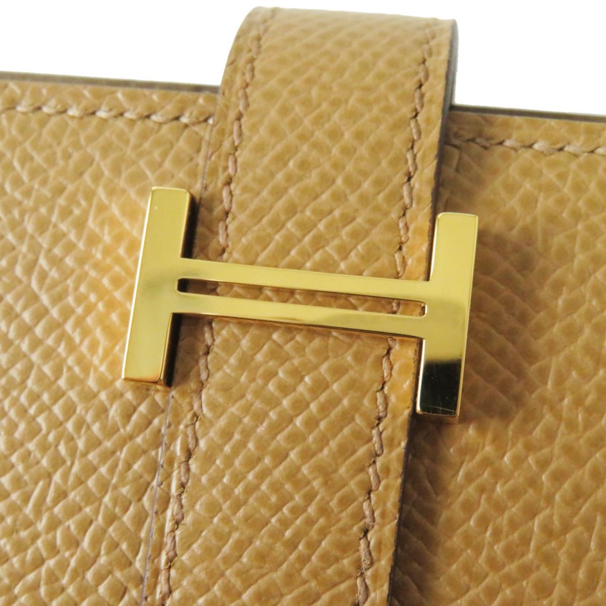 HERMES Long Wallet Purse Main?FEpsom Biscuit/Arzan Women Used