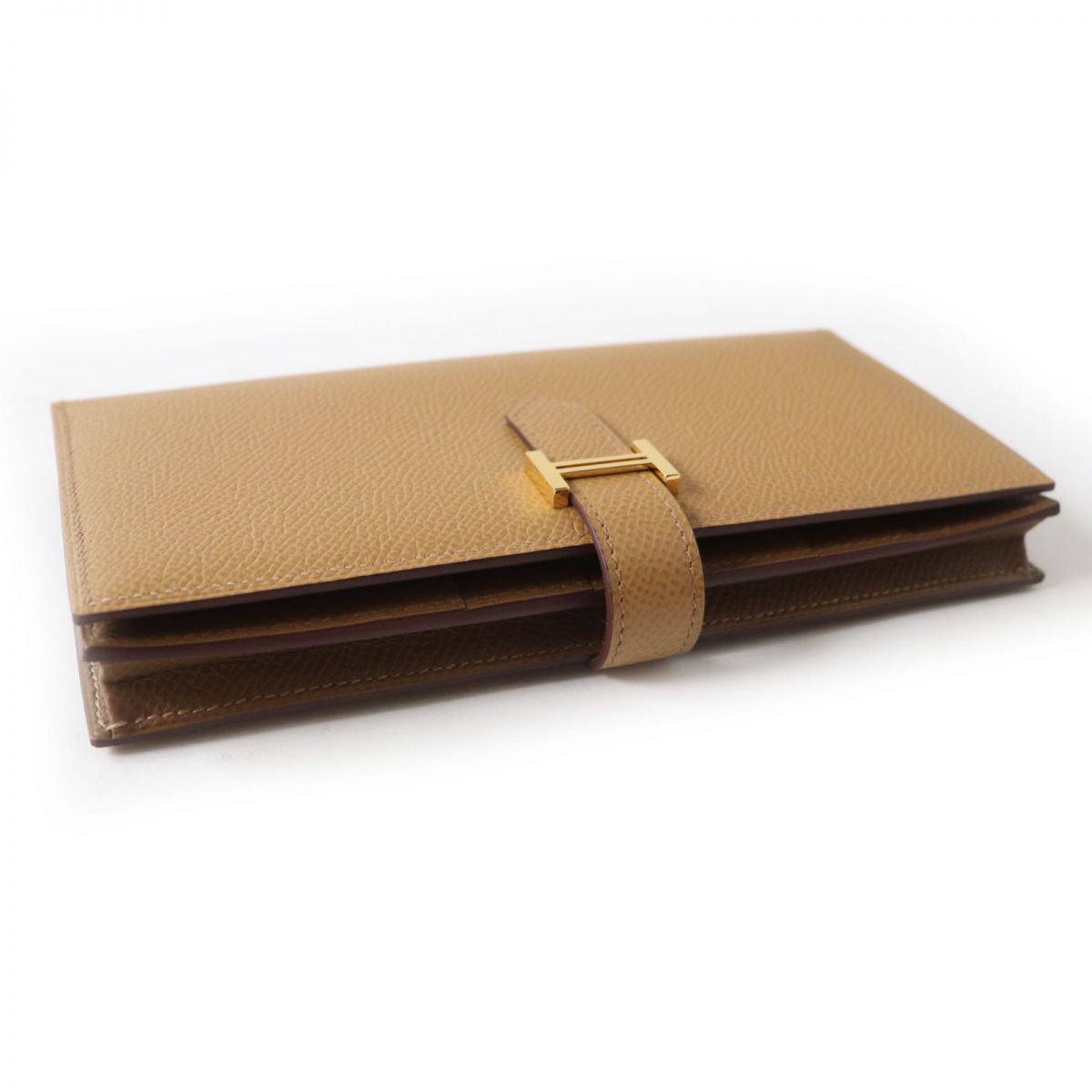 HERMES Long Wallet Purse Main?FEpsom Biscuit/Arzan Women Used