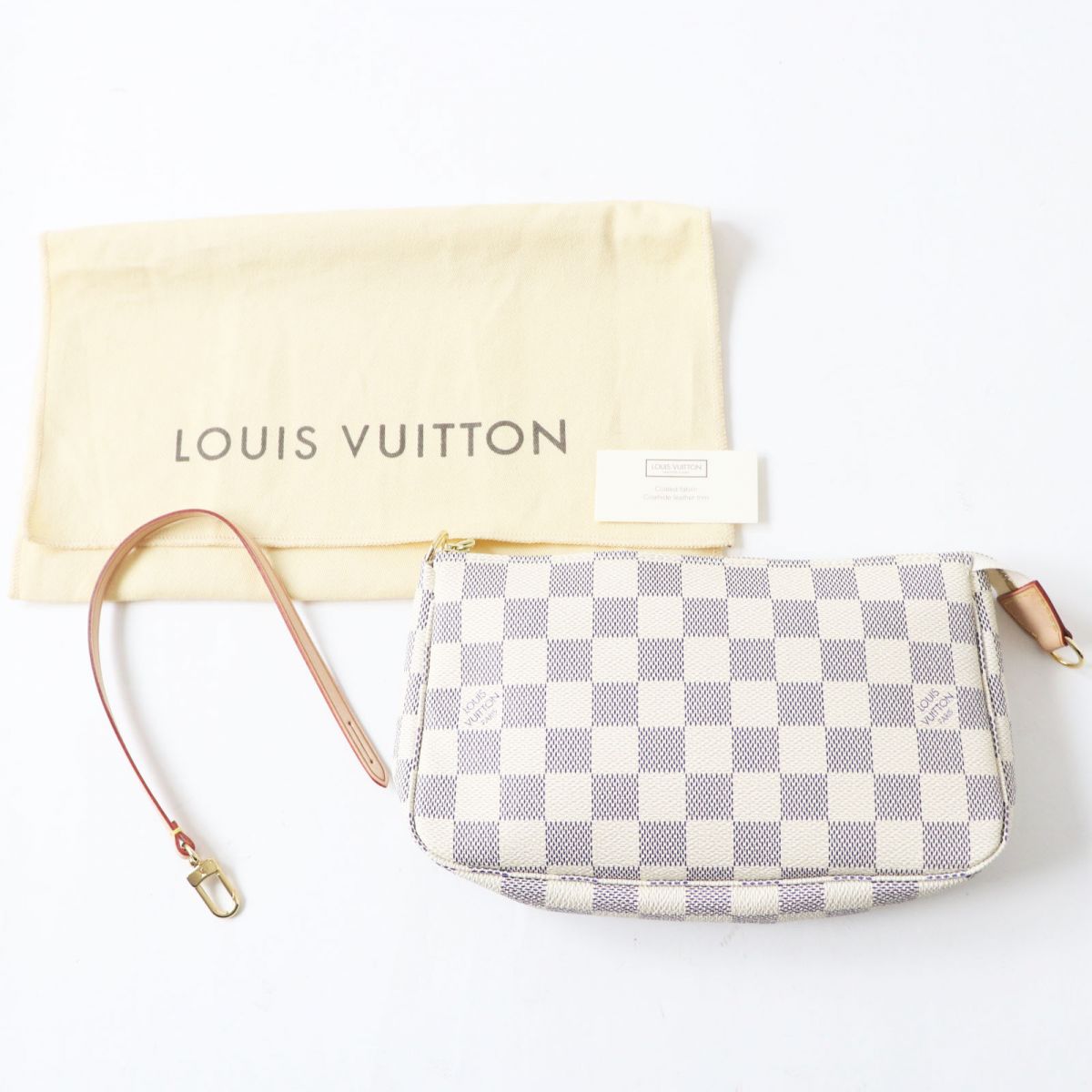 LOUIS VUITTON Accessory pouch N41207 Damier Azur Canvas gray Pochette Accessoires
