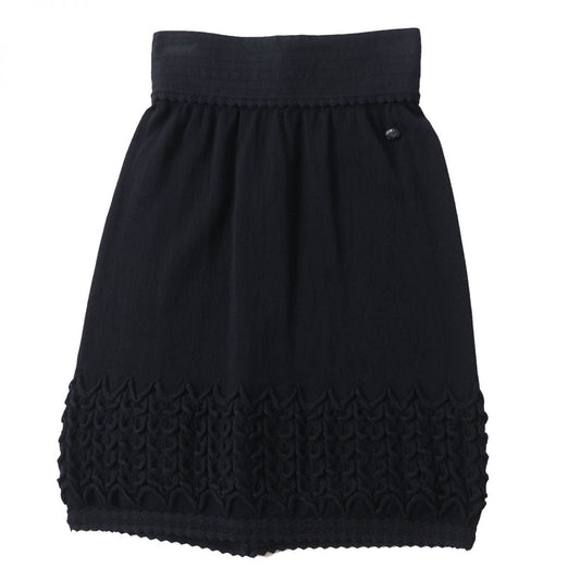 Chanel Women's Knit Skirt Black Size 36 Classic Flap Tote
