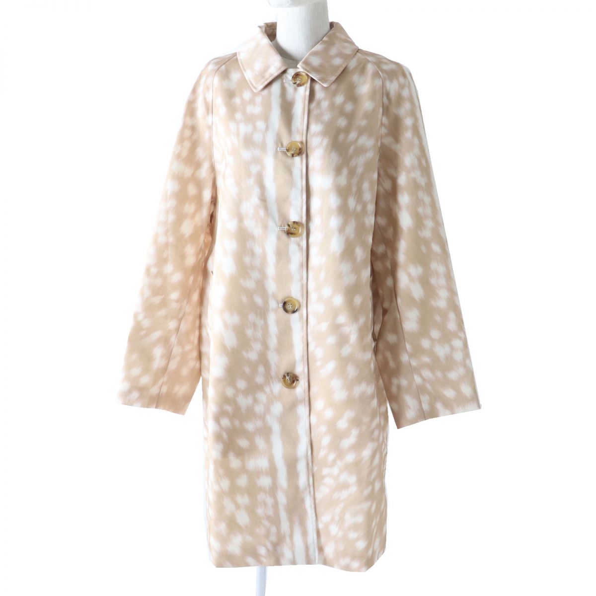 BURBERRY coat Outer: 100% nylon, lining: 100% cupra beige Animal Pattern Women 40