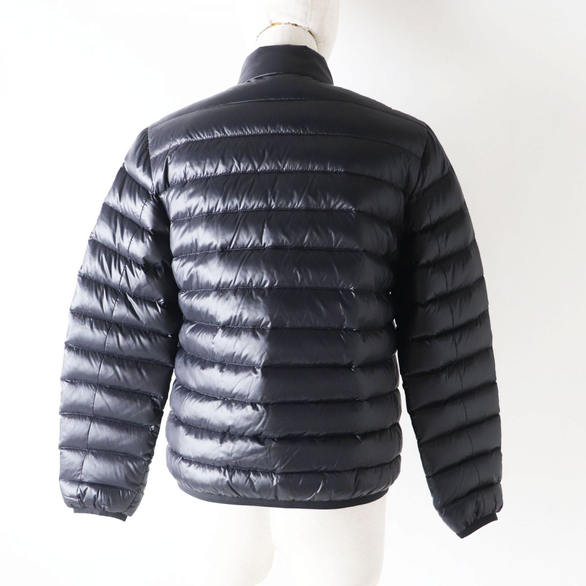 PRADA Down jacket Outer: 100% polyamide (nylon), Lining: 100% polyamide (nylon), Filling: 80% down, Filling: 20% feather Outer: Black<br>Lining: Navy Women 36