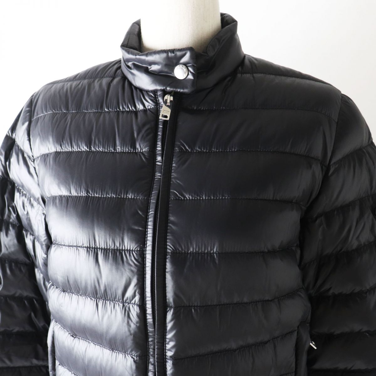 PRADA Down jacket Outer: 100% polyamide (nylon), Lining: 100% polyamide (nylon), Filling: 80% down, Filling: 20% feather Outer: Black<br>Lining: Navy Women 36