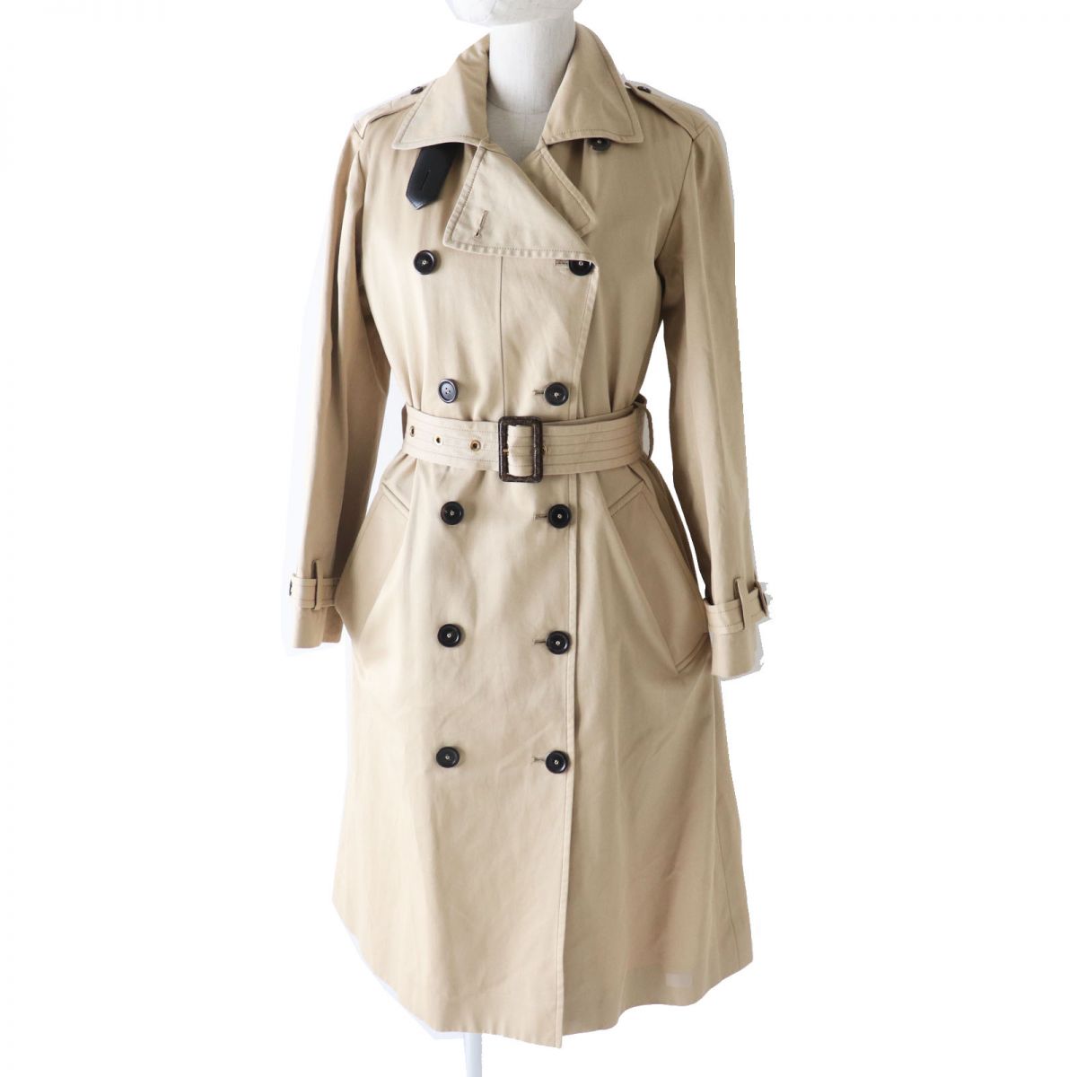 LOUIS VUITTON trench coat cotton beige 34