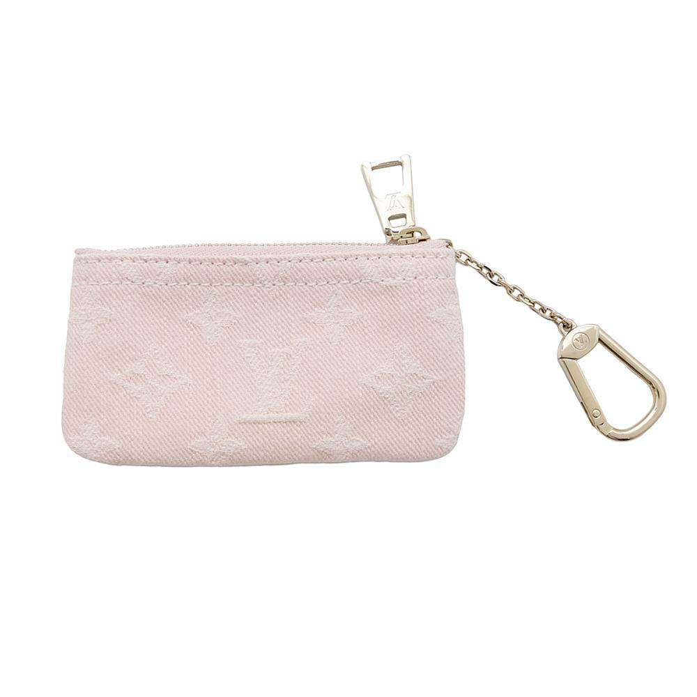 LOUIS VUITTON Pochette Cles Washed PinkM13208 Monogram Denim