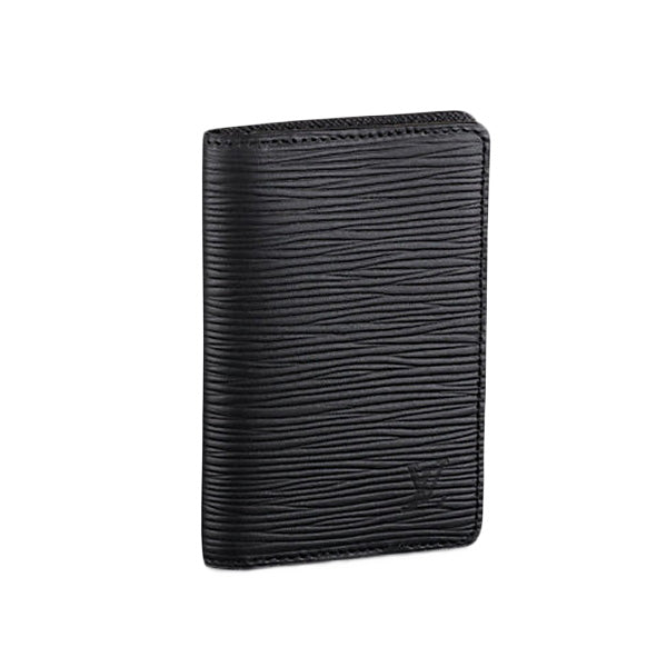 LOUIS VUITTON name card holder M60642 Epi Leather Noir name card holder Epi Organizer De Poch mens(Unisex)