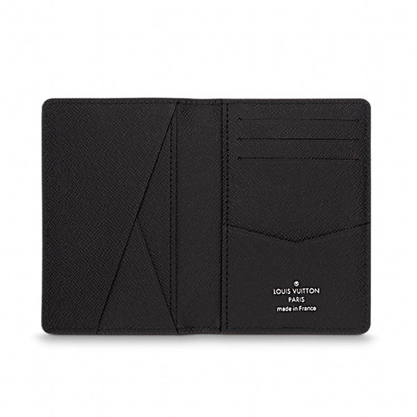 LOUIS VUITTON name card holder M60642 Epi Leather Noir name card holder Epi Organizer De Poch mens(Unisex)